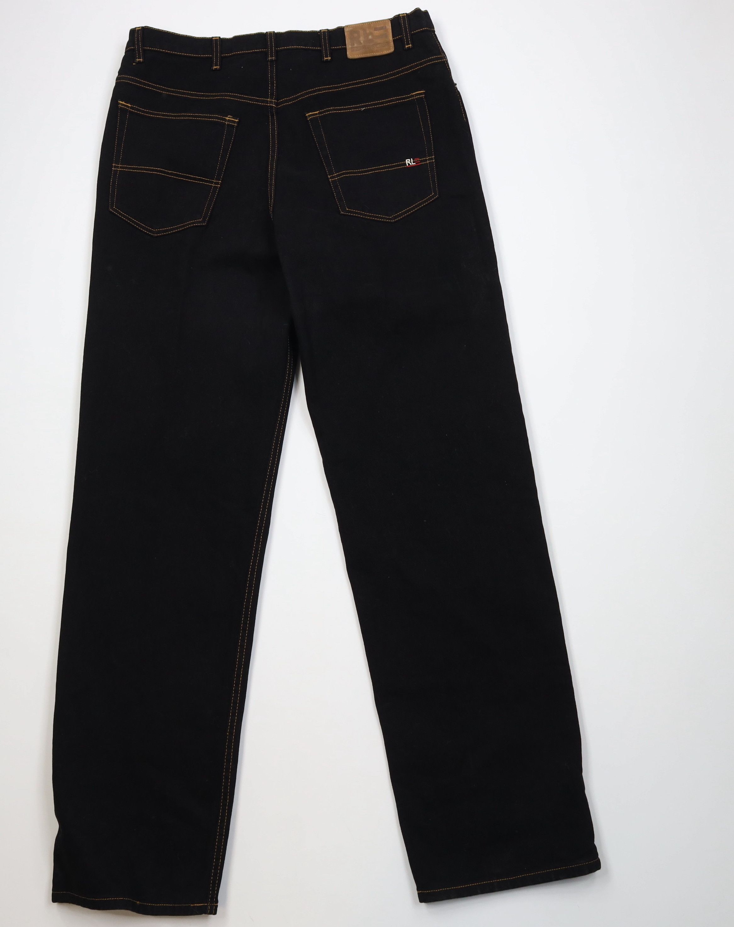 Polo Ralph Lauren Vintage 90s Ralph Lauren Loose Fit Wide Leg Jeans Black Size US 38 / EU 54 - 10 Thumbnail