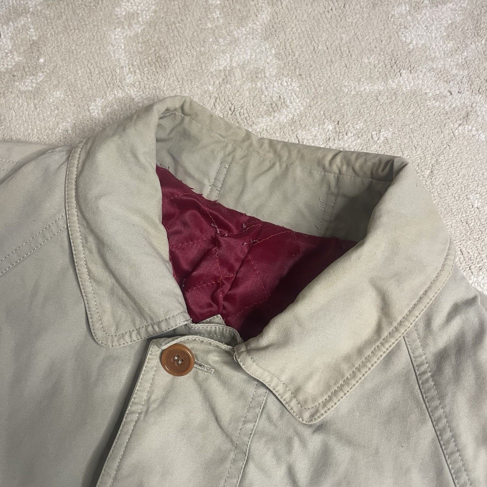 Burberry vintage Burberry Trench Coat winter jacket COTTON WAX Beige Size US L / EU 52-54 / 3 - 9 Thumbnail