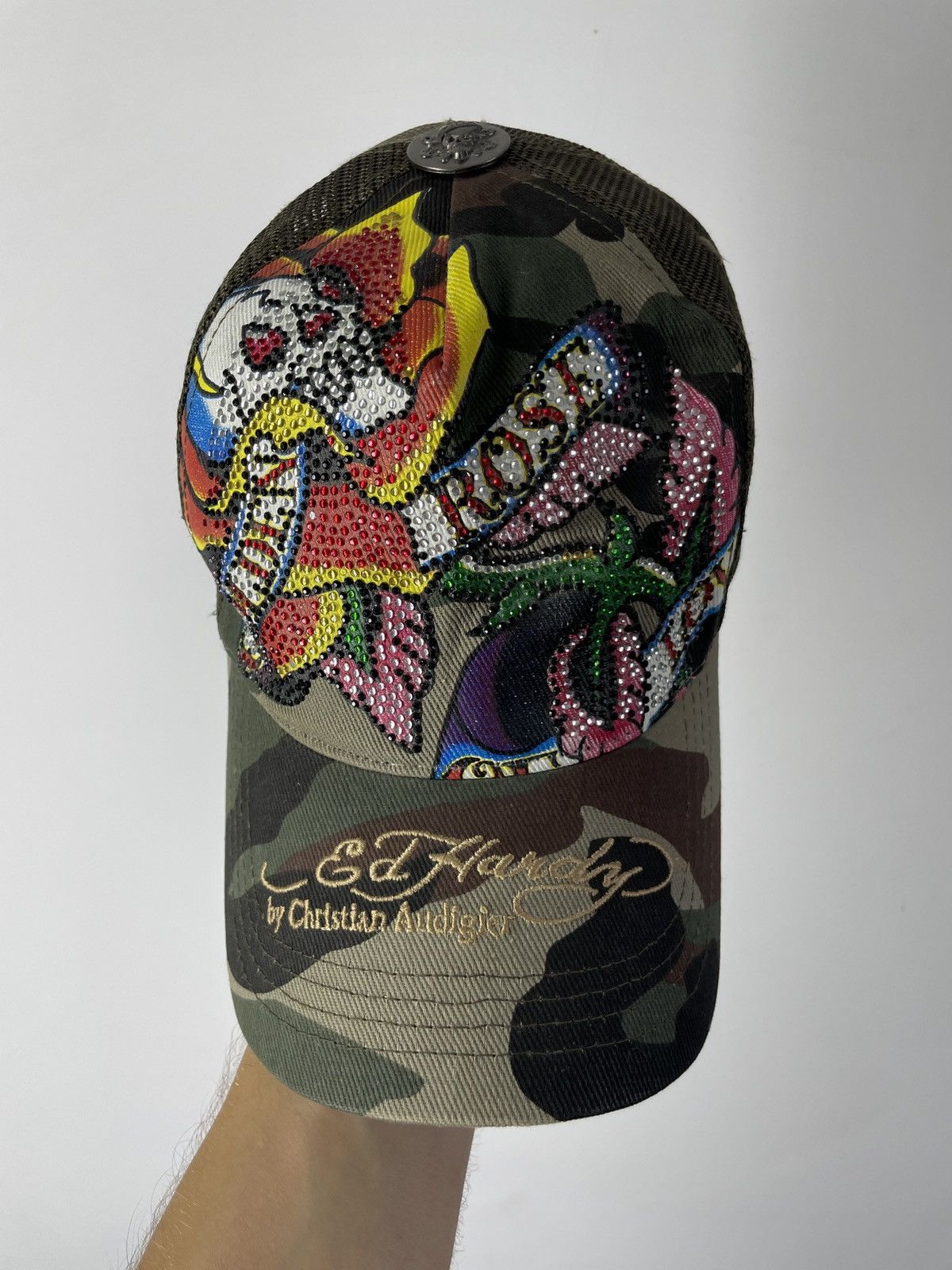 Ed Hardy × Vintage 🔥RARE🔥 Ed Hardy Camo Trucker Vintage Size ONE SIZE - 2 Thumbnail