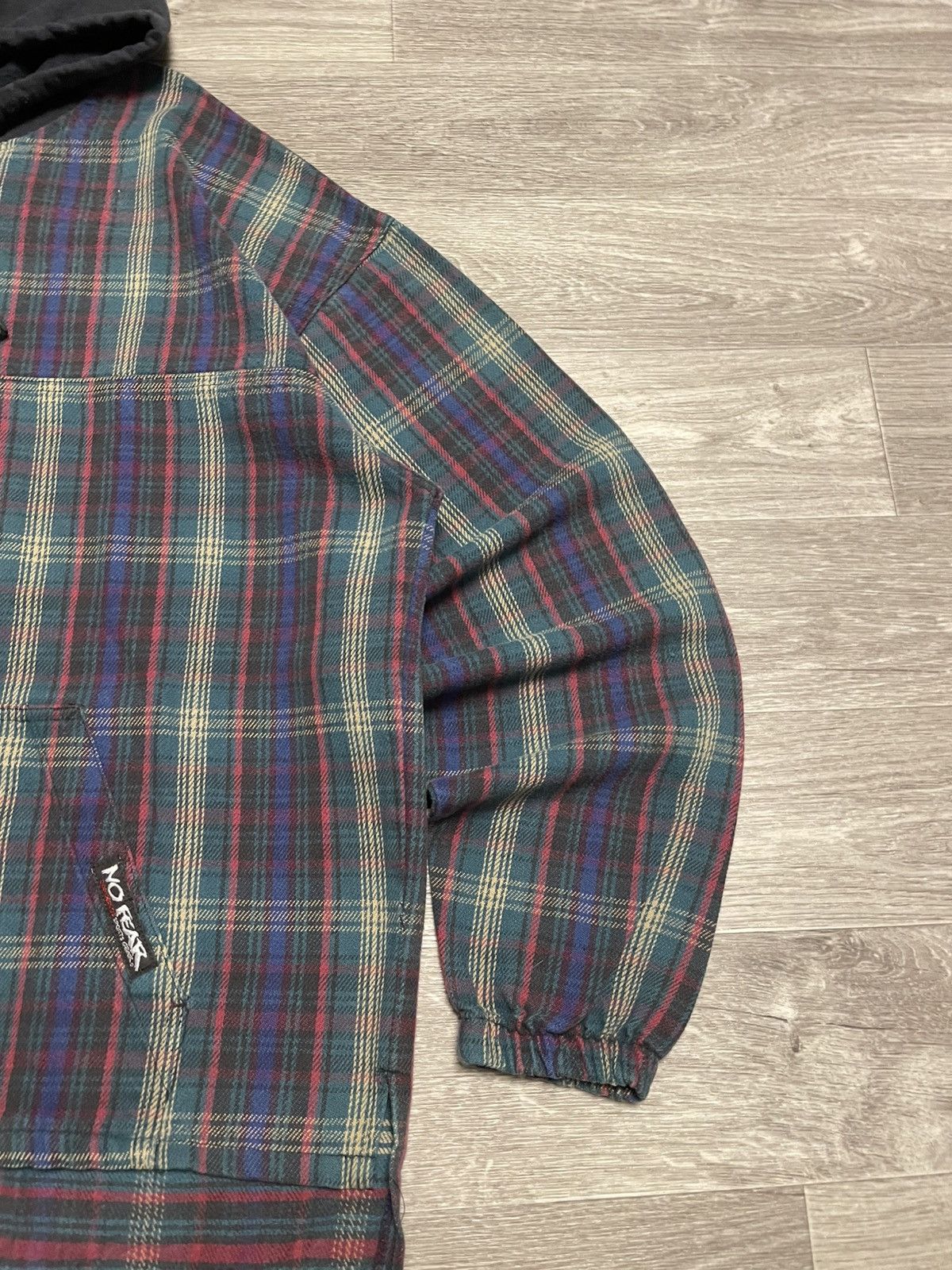 No Fear Vintage No Fear Plaid Flannel Shirt Anorak Pullover USA Size US XL / EU 56 / 4 - 6 Thumbnail