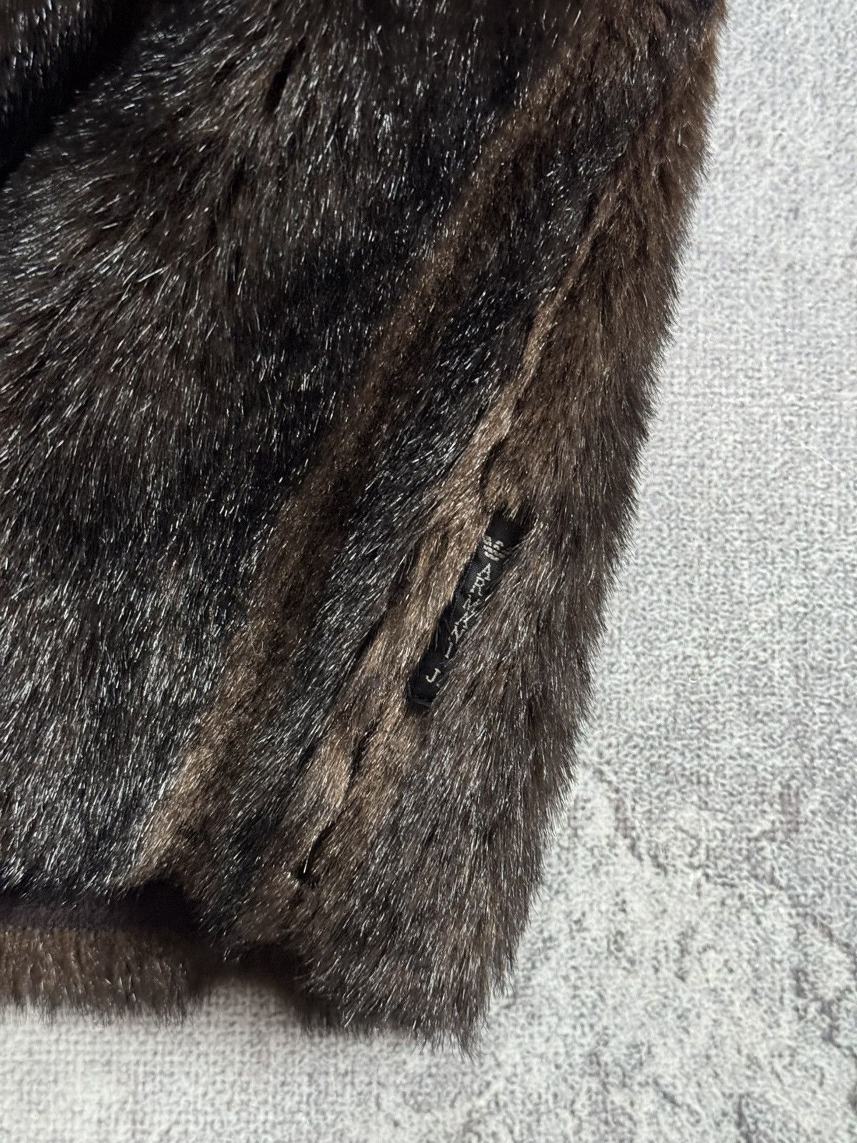Armani Armani Jeans EU44/US8 brown Faux Fur coat hooded jacket 90s Size M / US 6-8 / IT 42-44 - 6 Thumbnail