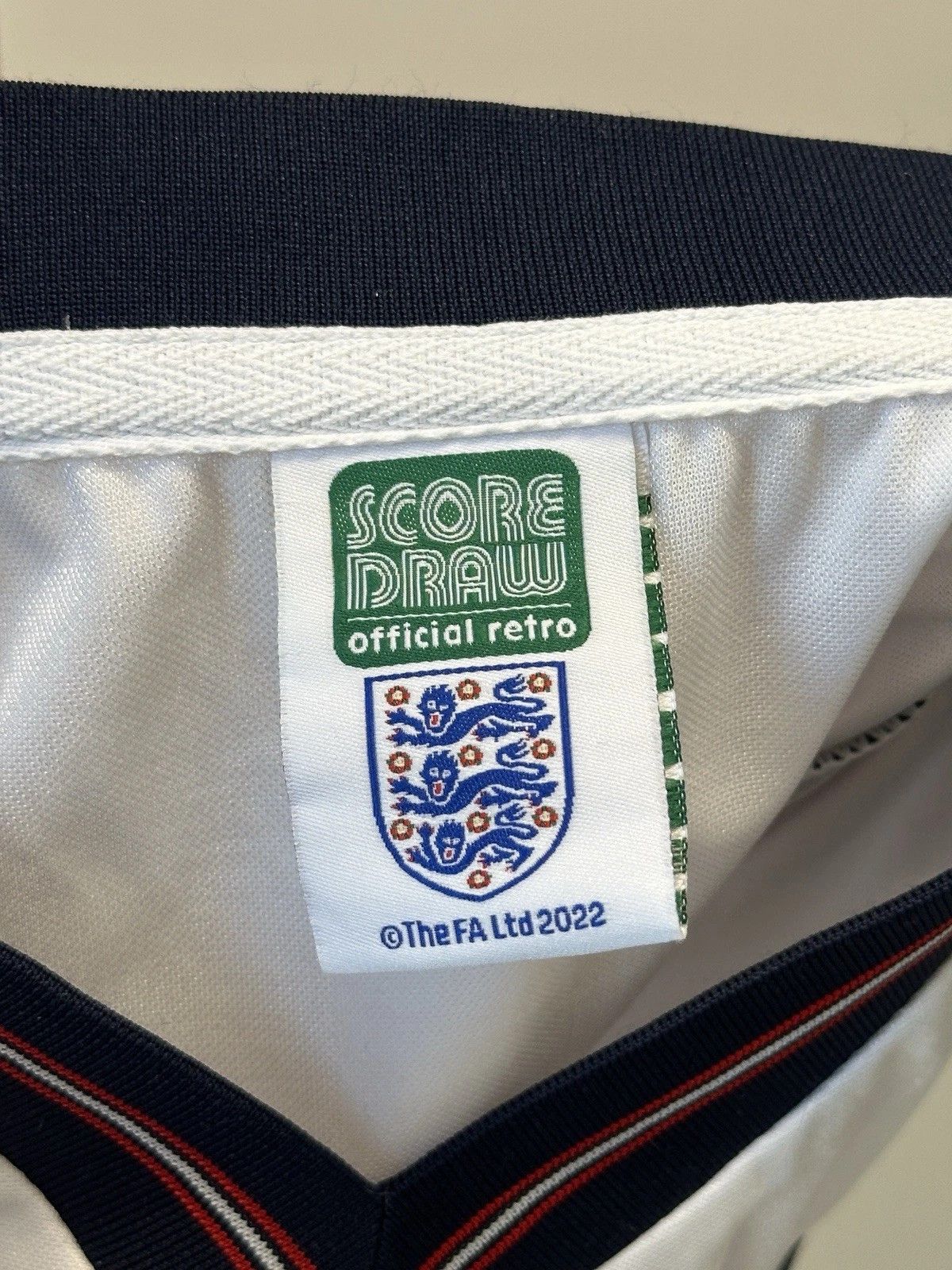 Vintage Score Draw National England 1970 Home Jersey Soccer Football Size US XL / EU 56 / 4 - 9 Thumbnail