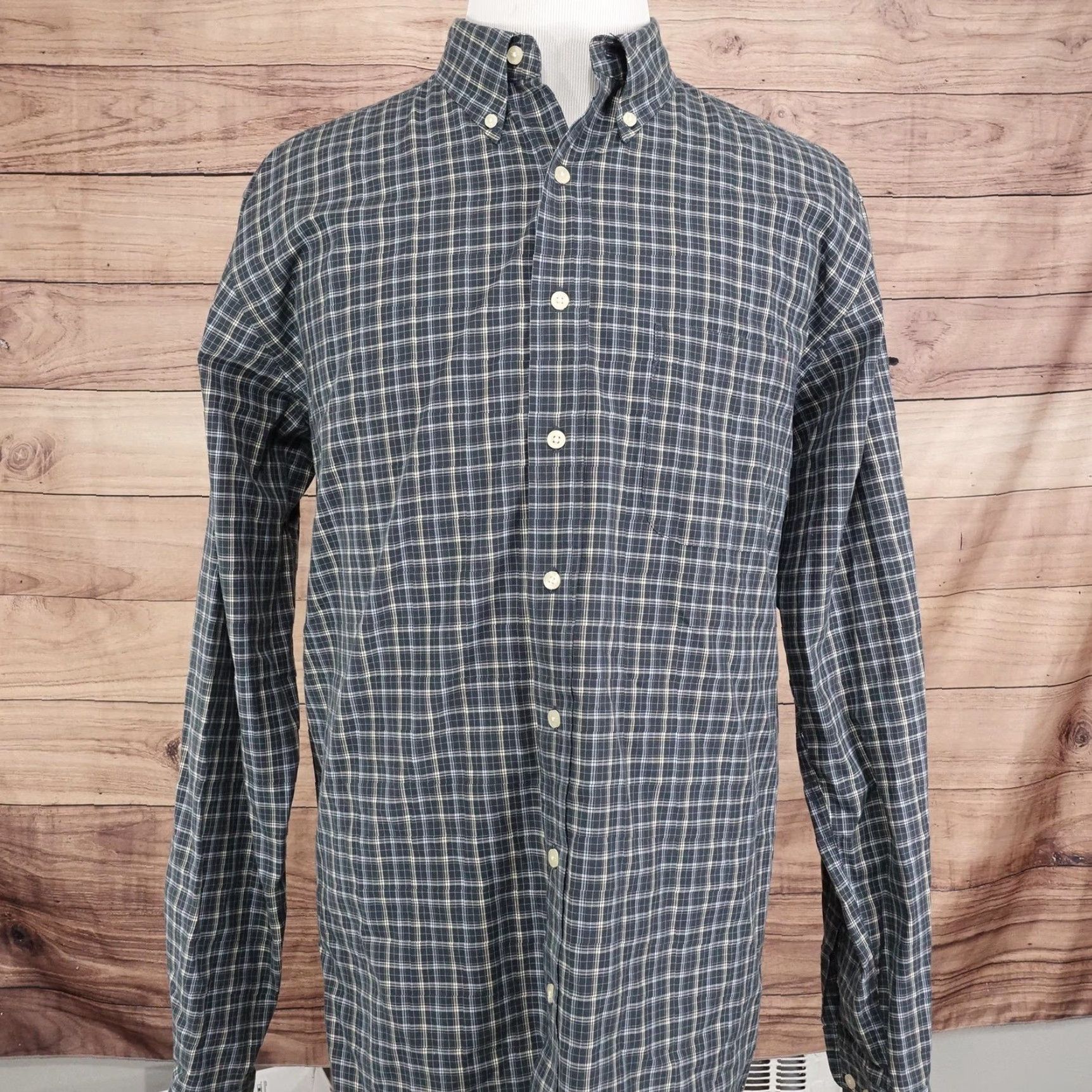 Eddie Bauer Eddie Bauer Shirt Mens LT Tall Plaid Long Sleeve Button-Up Cotton Regular Fit Size US L / EU 52-54 / 3 - 3 Thumbnail
