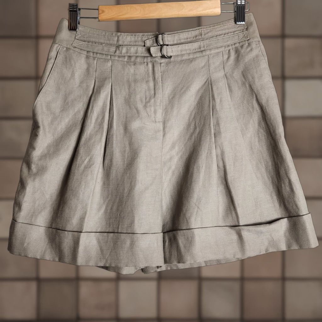 Vintage The Limited Jodi Arnold x High Rise Pleated Linen Blend Shorts-Size 4 (NWT) Size 27" / US 4 / IT 40 - 1 Thumbnail