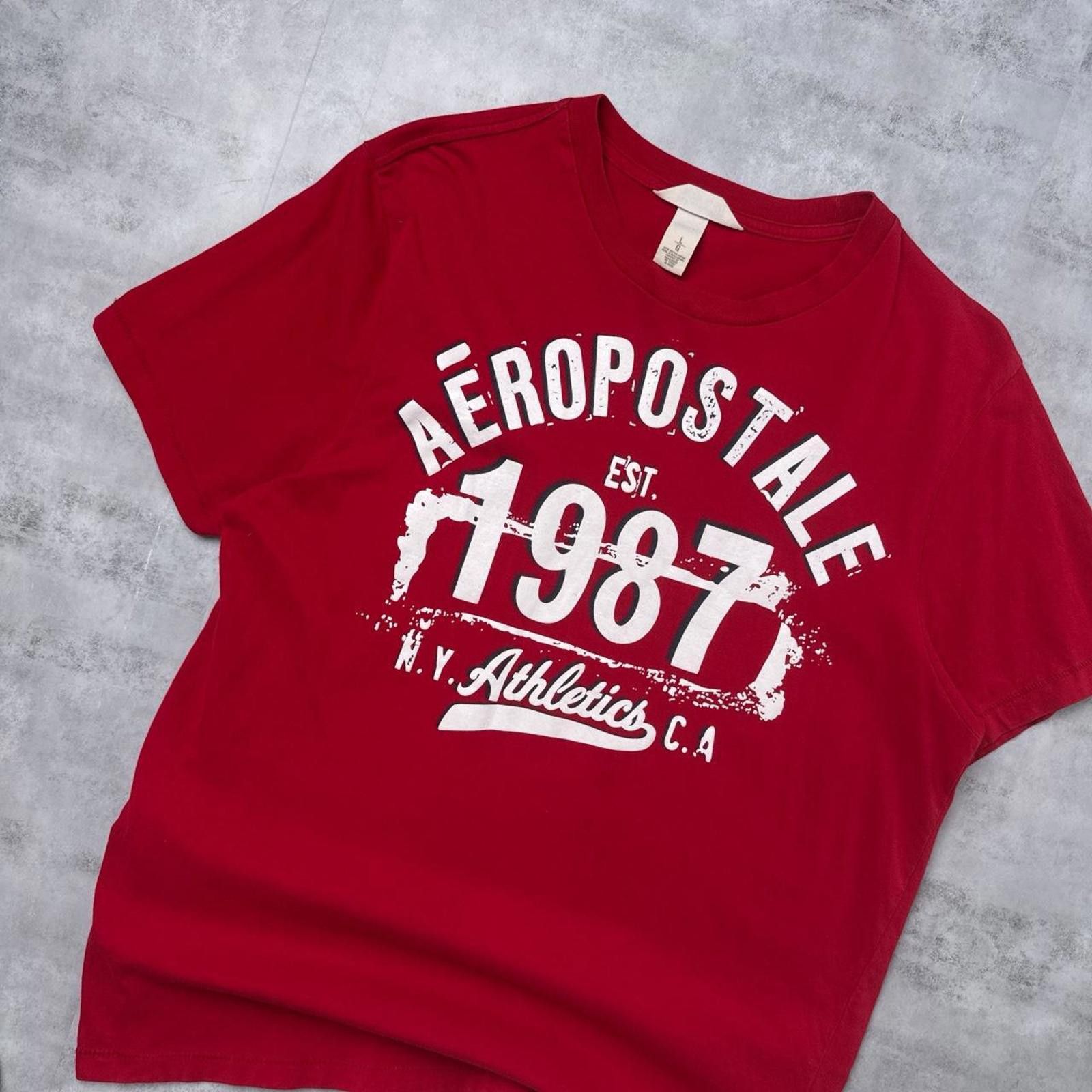 Aeropostale Y2K Aeropostale 00s Red T shirt Size US L / EU 52-54 / 3 - 3 Thumbnail