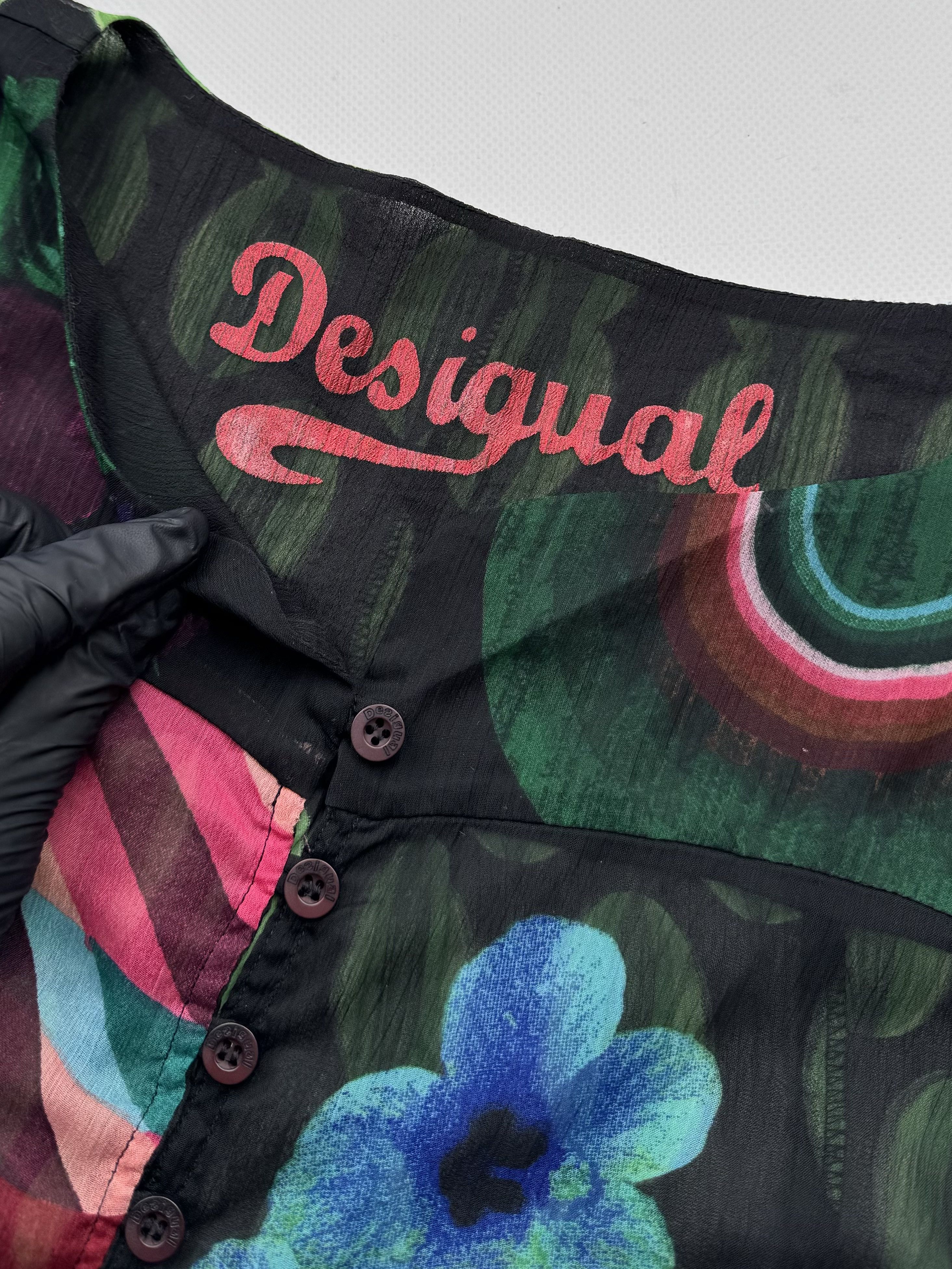 Desigual Desigual Printed Mesh Blouse (538) Size S / US 4 / IT 40 - 5 Thumbnail
