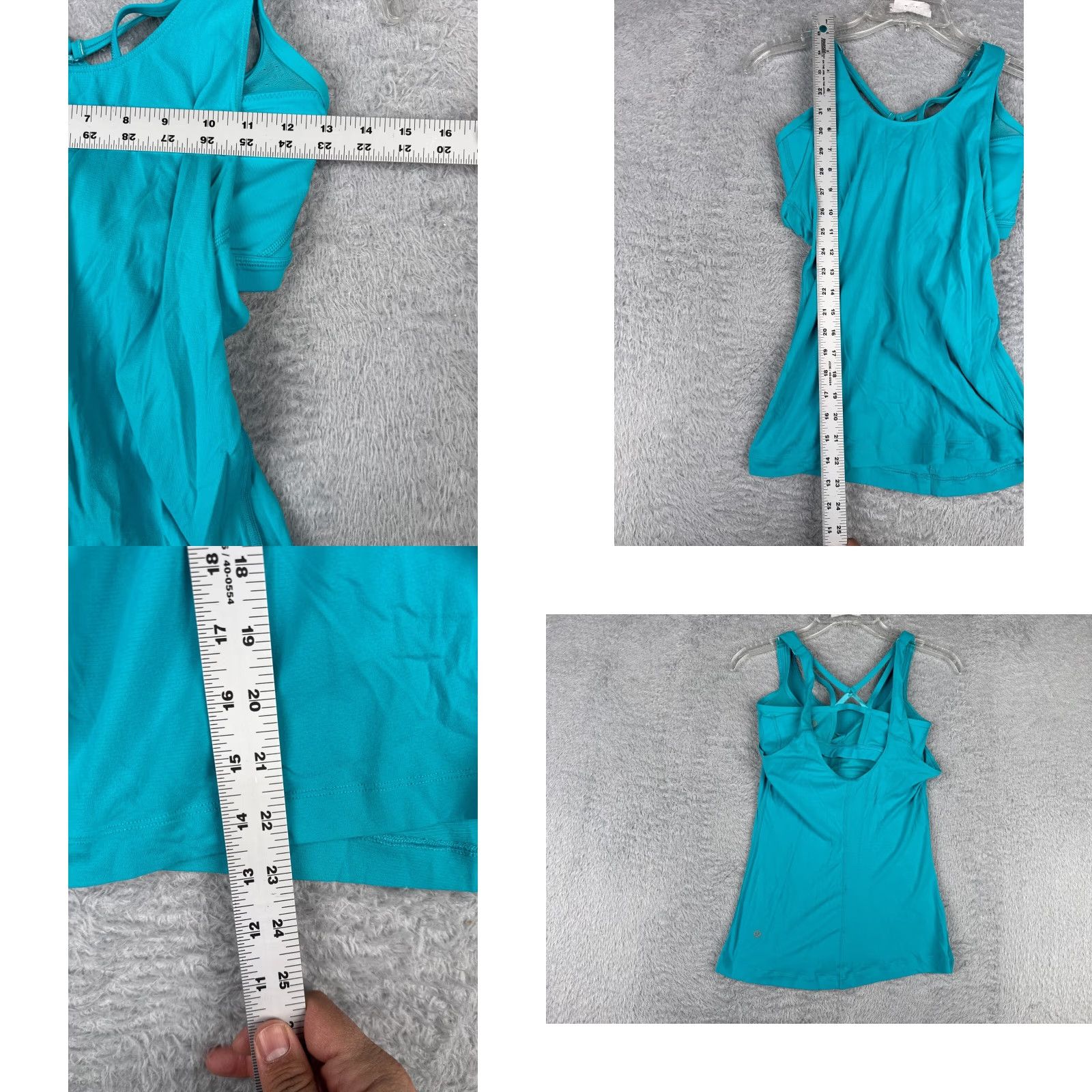 Lululemon Lululemon Shirt Women 6 Blue Tank Built In Bra Racerback Run Gym Endeavor W1N04S Size M / US 6-8 / IT 42-44 - 8 Thumbnail