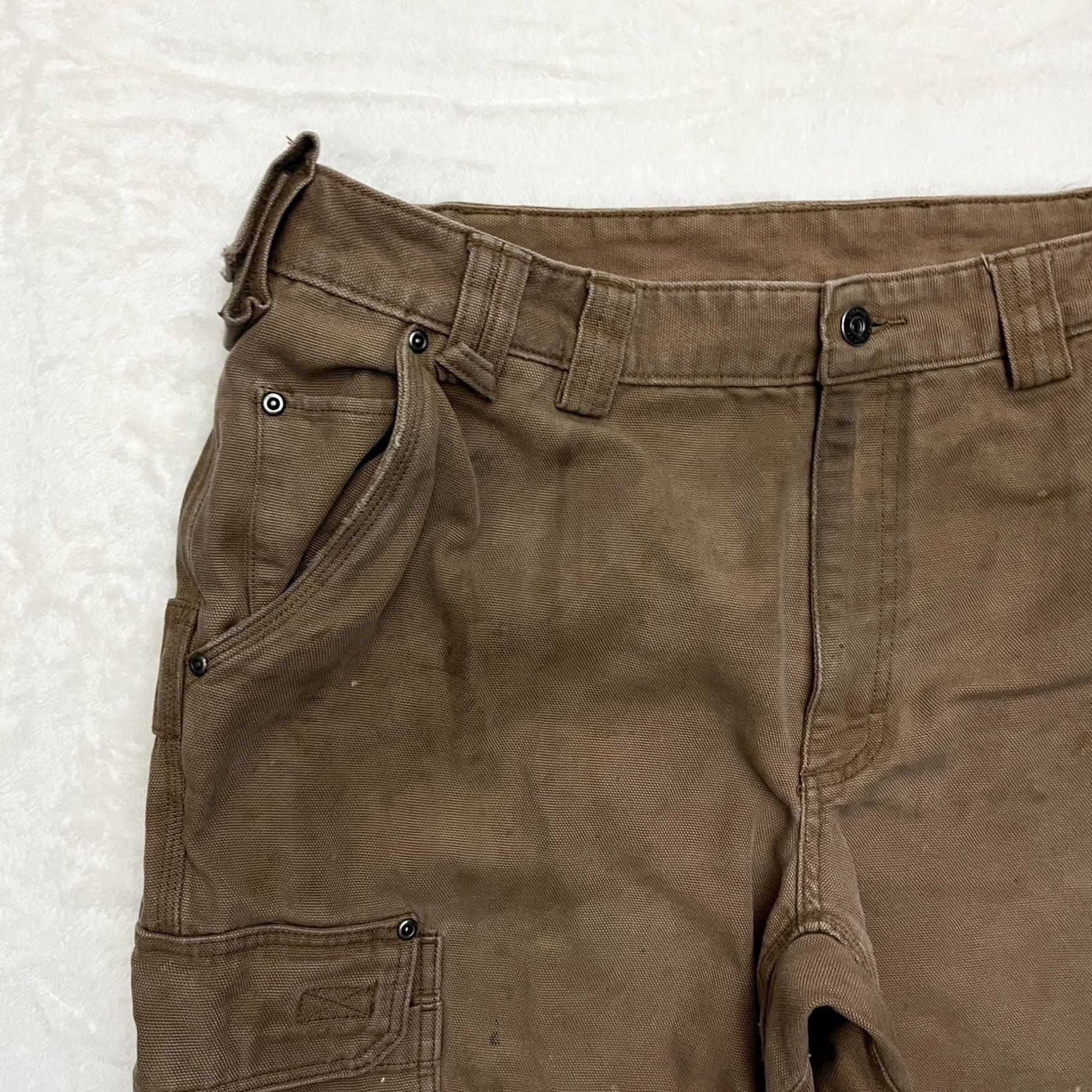 Vintage Duluth Trading Double Knee Pants Jeans Mens 38x30 Cargo Utility Workwear Heavy Brown Cotton Pants Mens 38x30 Size US 38 / EU 54 - 7 Thumbnail
