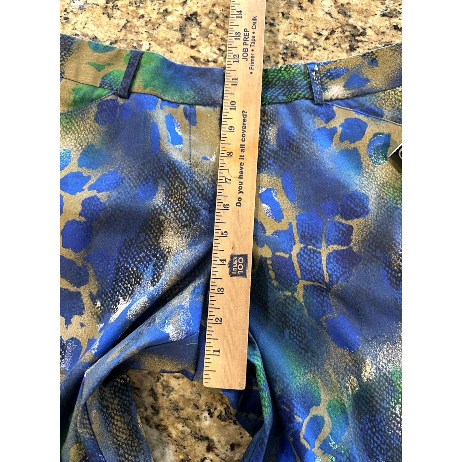 Vintage New Directions Animal Print Pull On Pants Womens 10 Blue Boho Retro 90s Y2K Mens Womens Girls? Size 32" / US 10 / IT 46 - 6 Thumbnail