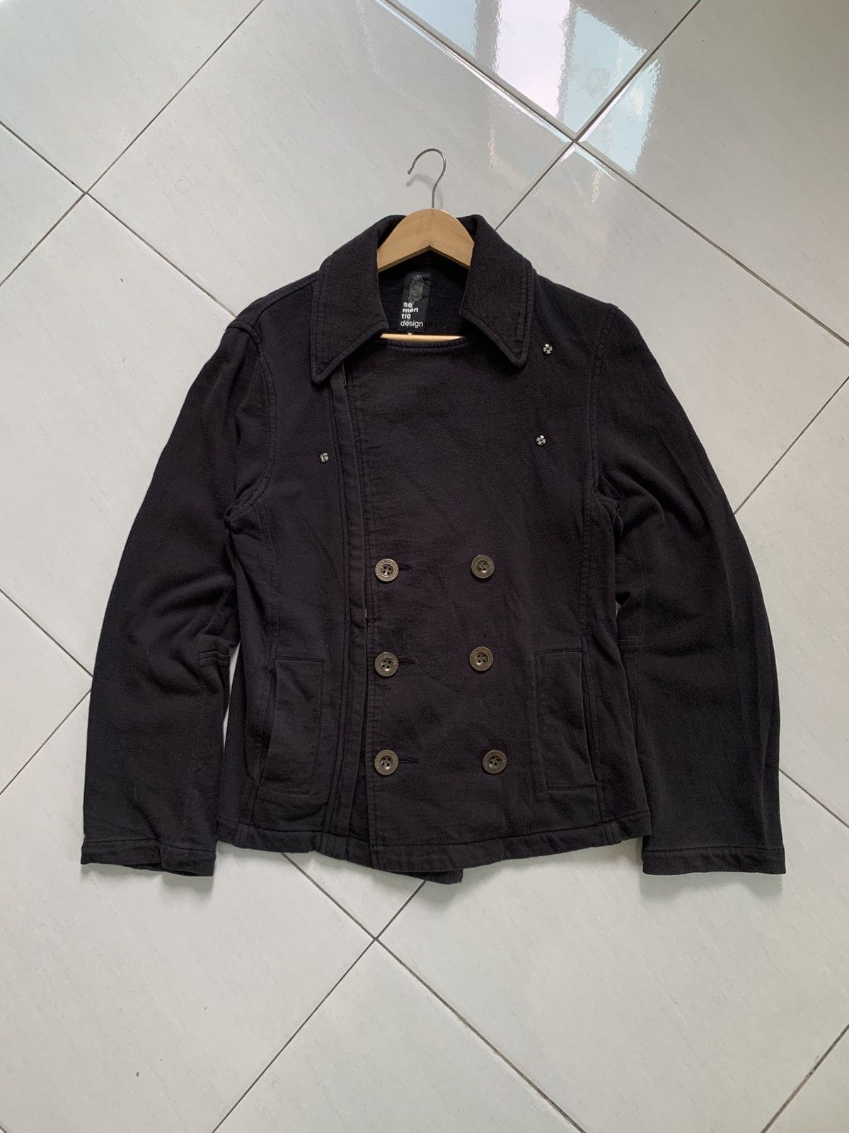 semanticdesign SEMANTIC DESIGN DOUBLE BREASTED COTTON JACKET Size US M / EU 48-50 / 2 - 1 Thumbnail
