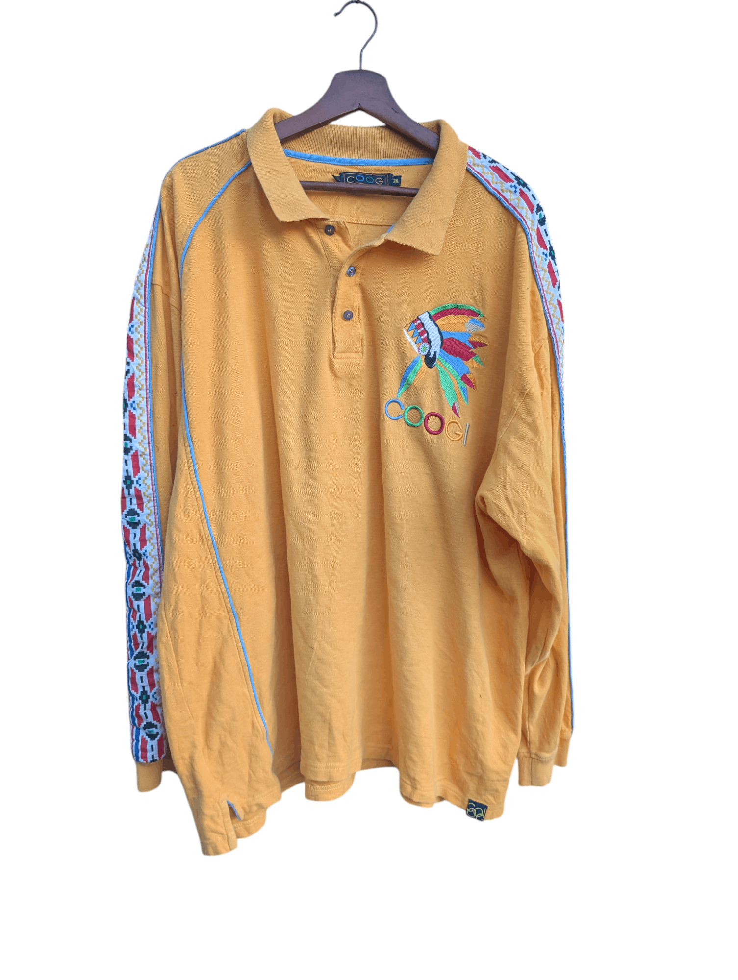 Coogi Vintage Coogi Navajo Long Sleeve Tee Size US XXL / EU 58 / 5 - 1 Thumbnail