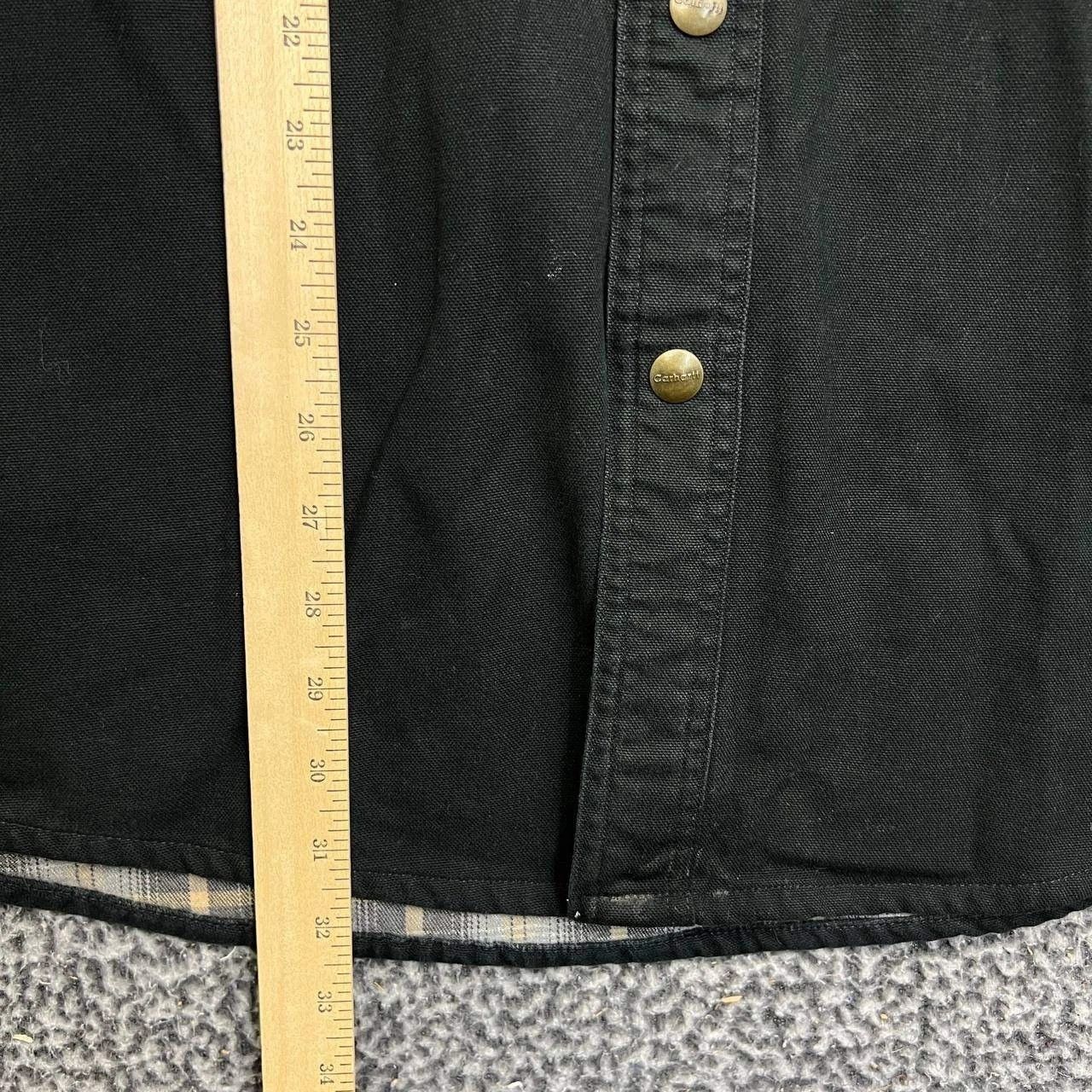 Carhartt Carhartt Shacket Men Black Flannel Plaid Button Up Cotton L Size US L / EU 52-54 / 3 - 4 Thumbnail