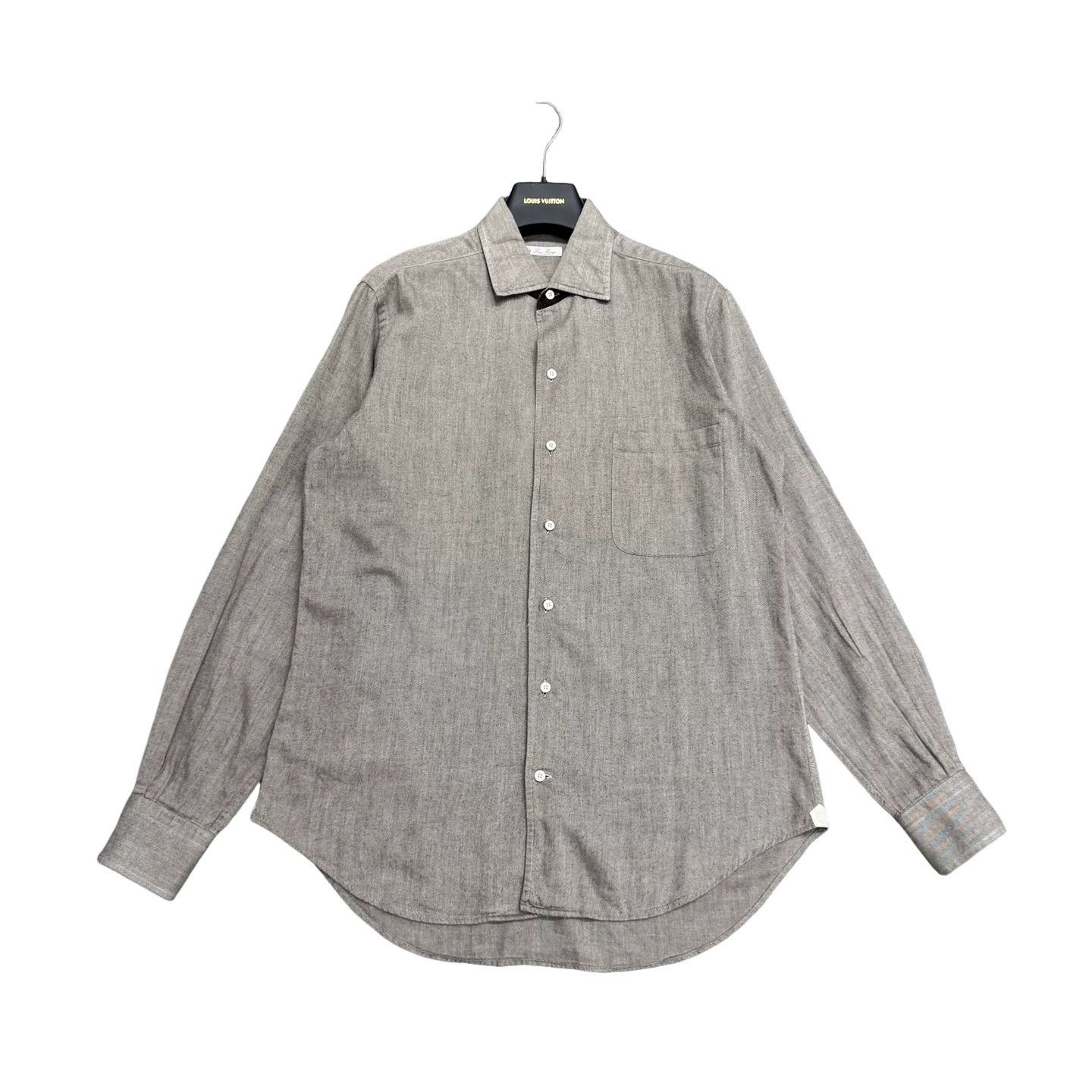 Loro Piana Loro Piana Gray Cotton Button Up Shirt Size S Size US S / EU 44-46 / 1 - 1 Thumbnail