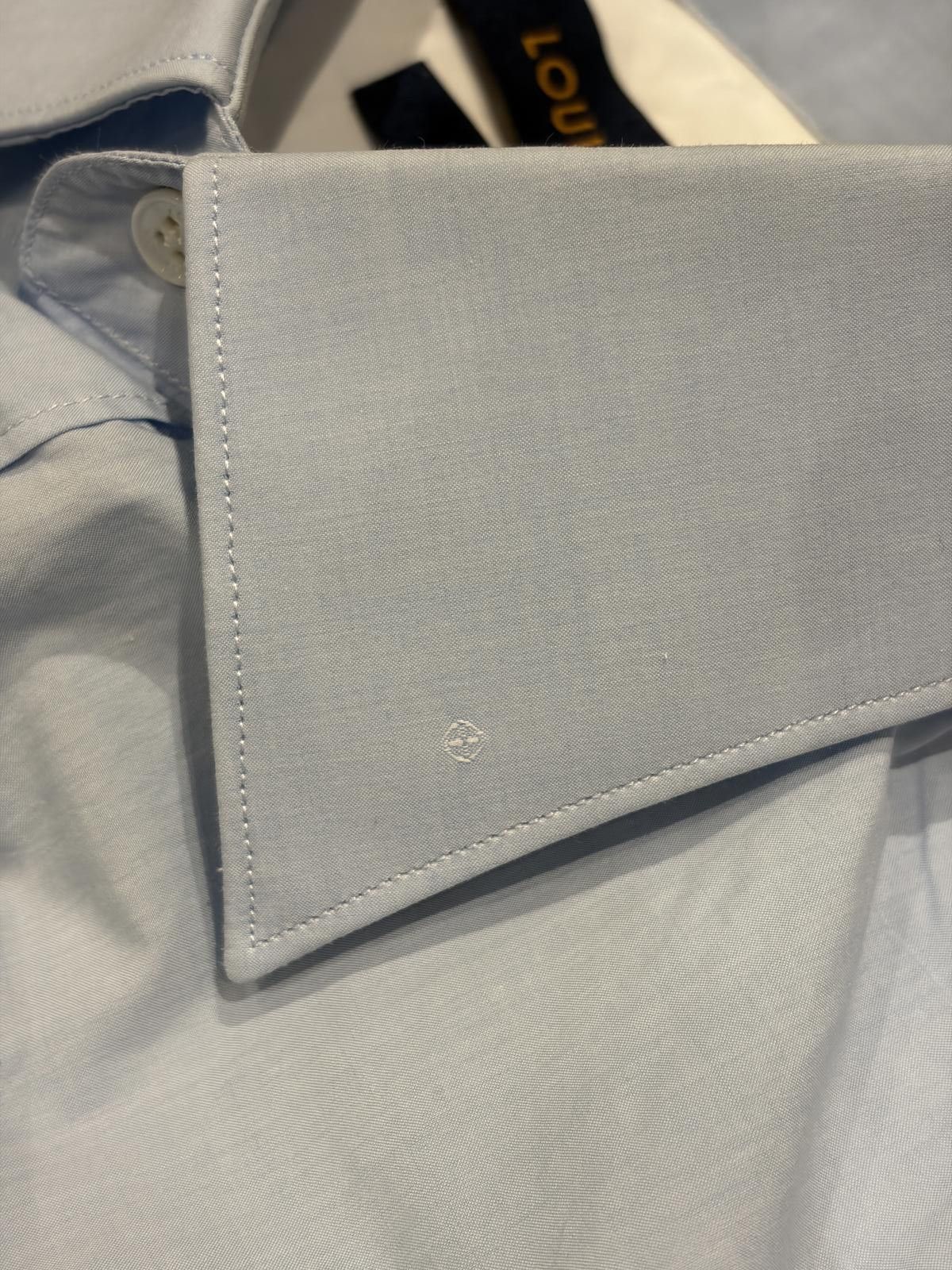 Louis Vuitton Louis Vuitton Subtle Monogram Jacquard Shirt – Light Blue Size US M / EU 48-50 / 2 - 11 Thumbnail