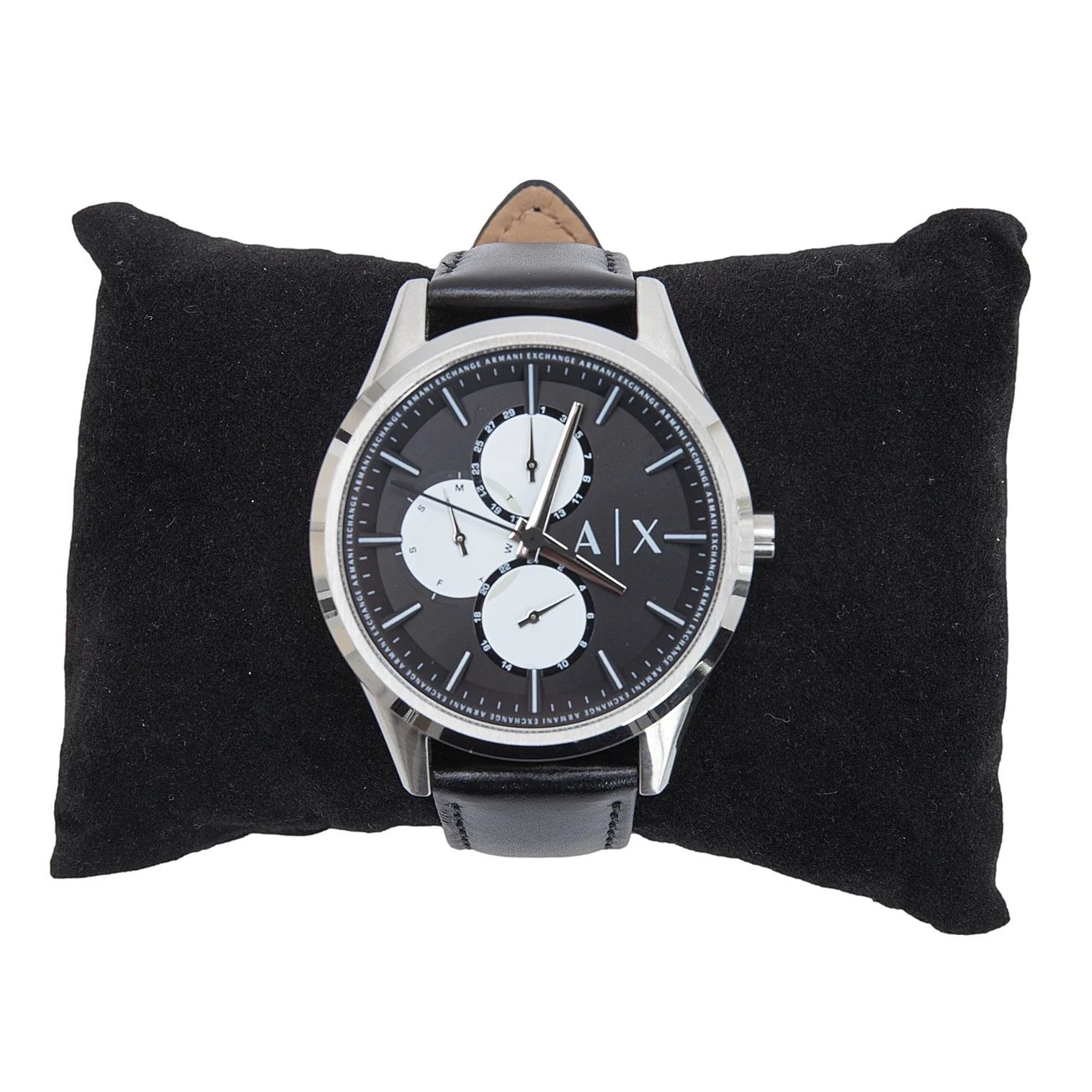 Armani Leather Belt Watch in Silver and Black Size ONE SIZE - 1 Thumbnail