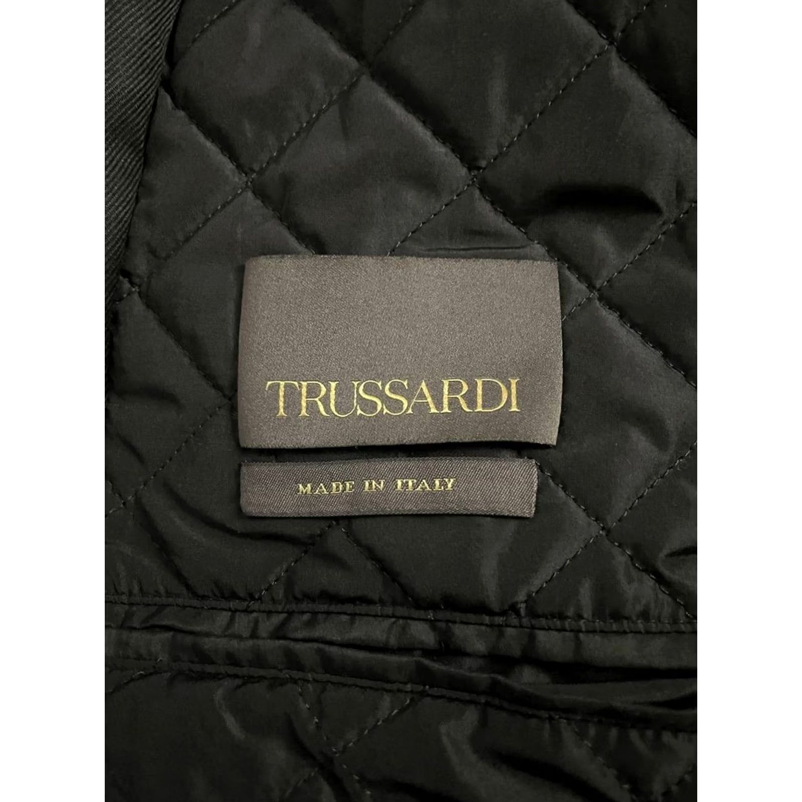 Trussardi Trussardi Coat Mens Trench Black 42 Regular Coat Breadth Button Front Pocket Mid-Length Long Sleeve Jacket Size US XL / EU 56 / 4 - 3 Thumbnail