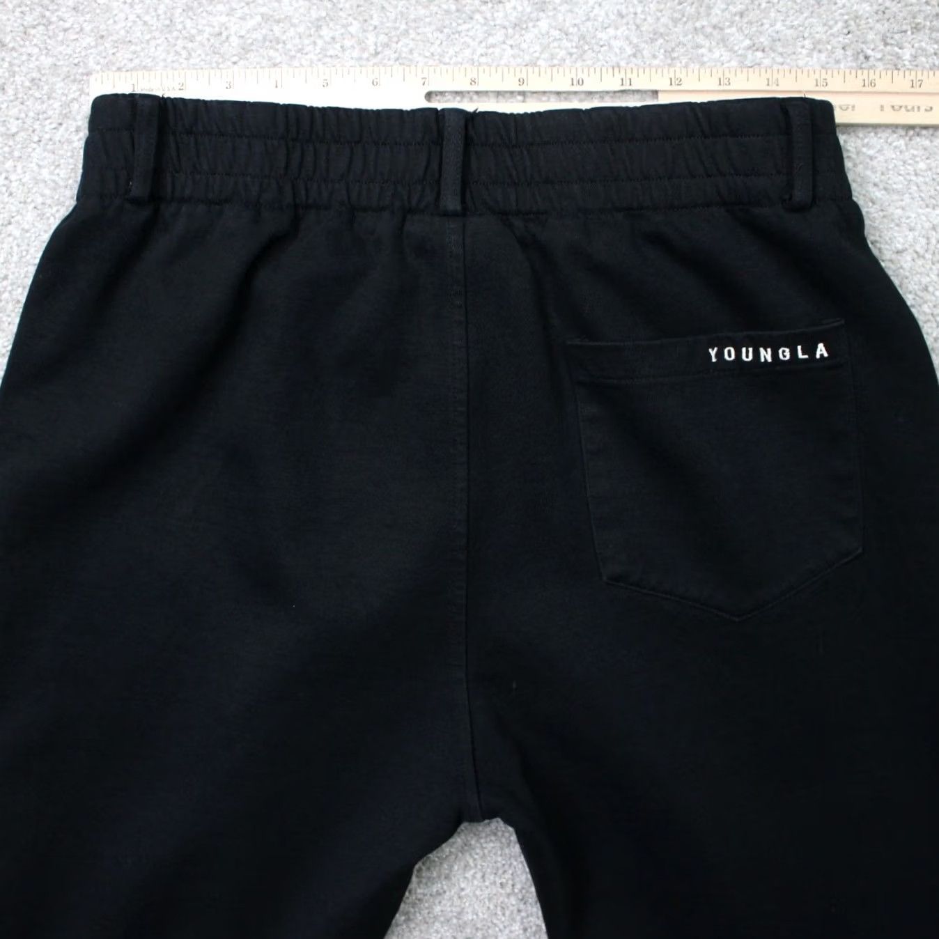 YoungLA YoungLA Pants Mens 32L Black Urban Straight Leg Cotton/Nylon Fleece Joggers Size US 32 / EU 48 - 7 Thumbnail