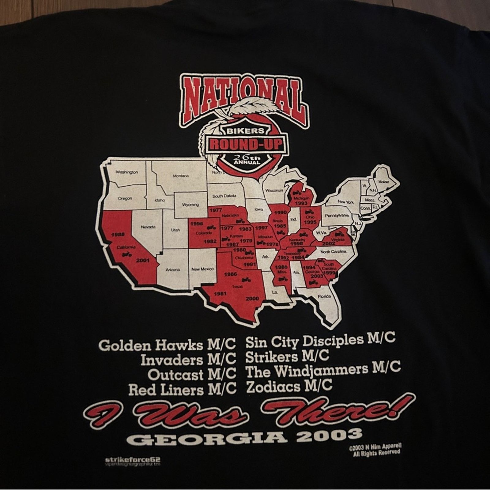 Vintage Y2K African-American Bikers Motorcycle Club Graphic T-Shirt Size M / US 6-8 / IT 42-44 - 5 Thumbnail