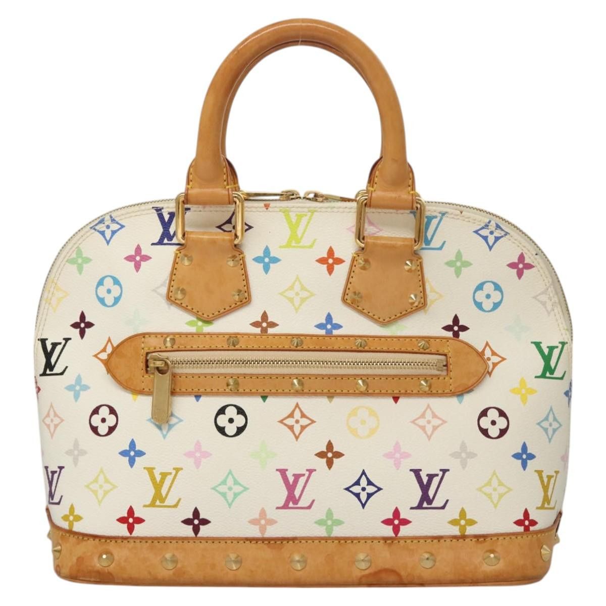 Louis Vuitton LOUIS VUITTON Monogram Multicolor Alma Hand Bag White M92647 Size ONE SIZE - 2 Thumbnail