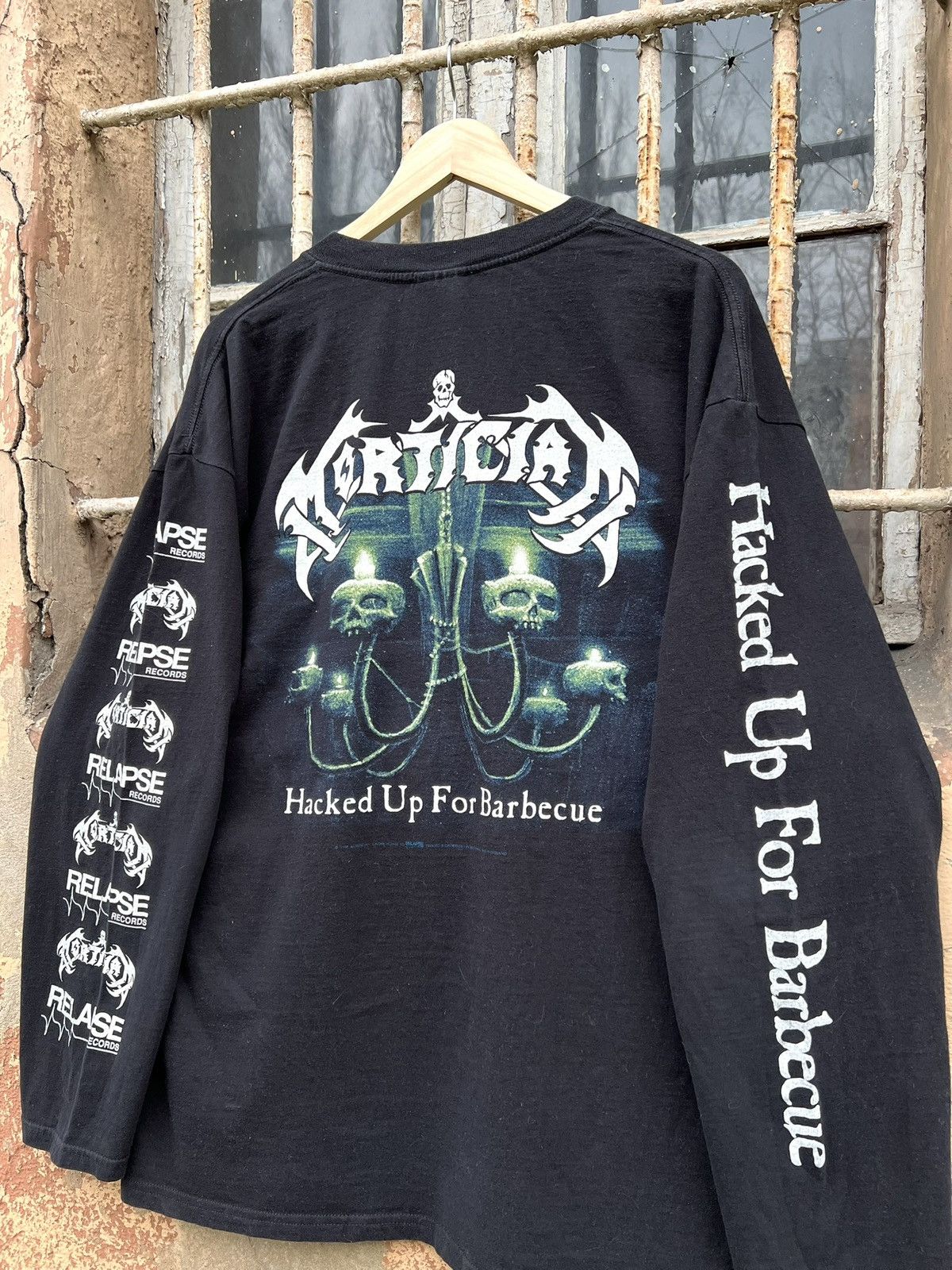 Band Tees VTG 90s Mortician Hacked Up For Barbecue Metal Longsleeve XL Size US XL / EU 56 / 4 - 3 Thumbnail