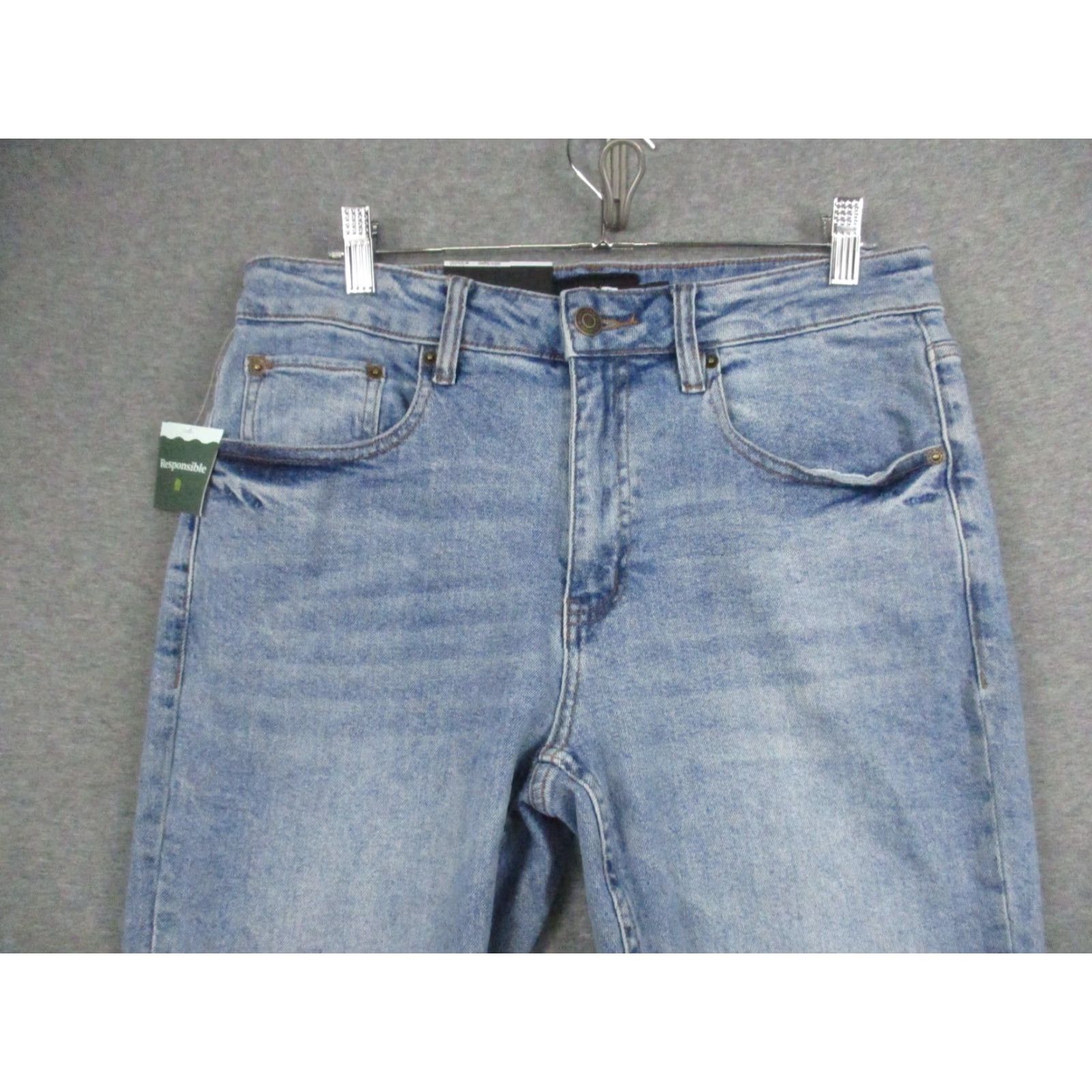Rsq RSQ JEANS Slim Taper Flex Denim Jeans 30x32 Blue Mens Regular 30 Slim 5-Pocket Logo Zipper Distressed Denim Blue Brand New Tags Size US 30 / EU 46 - 2 Thumbnail