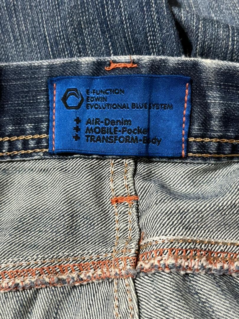 Edwin Vintage Edwin Evolution Blue Washed Whisker Jeans Size US 31 - 17 Thumbnail