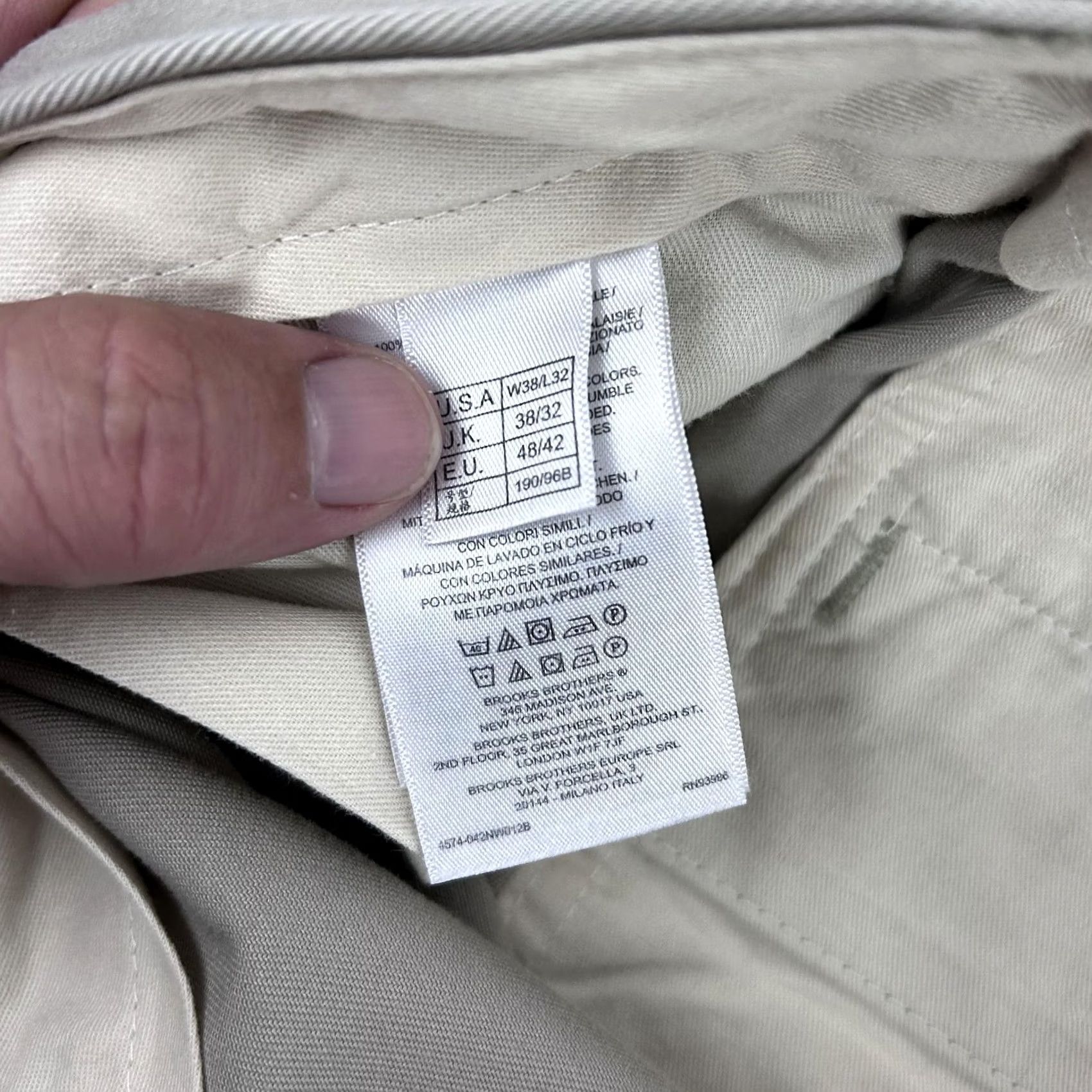 Brooks Brothers Brooks Brothers Clark Fit Advantage Chino Pants Mens 38x30 Flat Front Khaki Beige via 100% Cotton Regular Clubwear Business Casual Size US 38 / EU 54 - 4 Thumbnail
