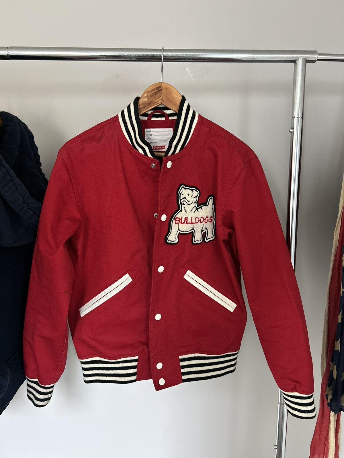 Supreme Bulldog Varsity Jacket | Grailed
