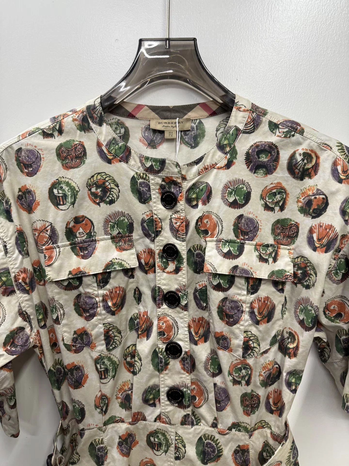 Burberry Burberry all over logo print women's 38 dress worn once Size S / US 4 / IT 40 - 2 Thumbnail