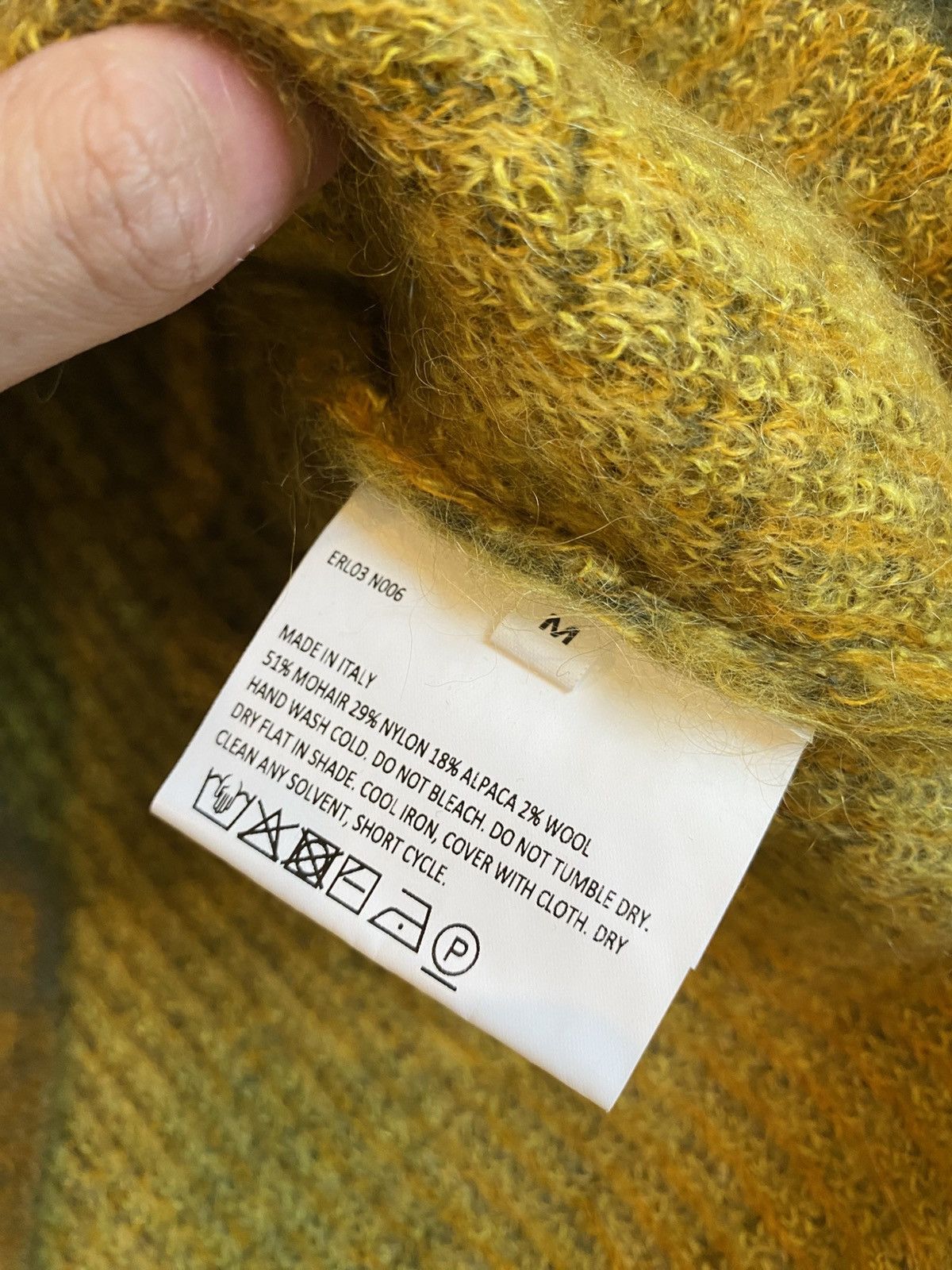 ERL ERL Mohair Alpaca Wool Knit Yellow Size M Size US M / EU 48-50 / 2 - 4 Thumbnail