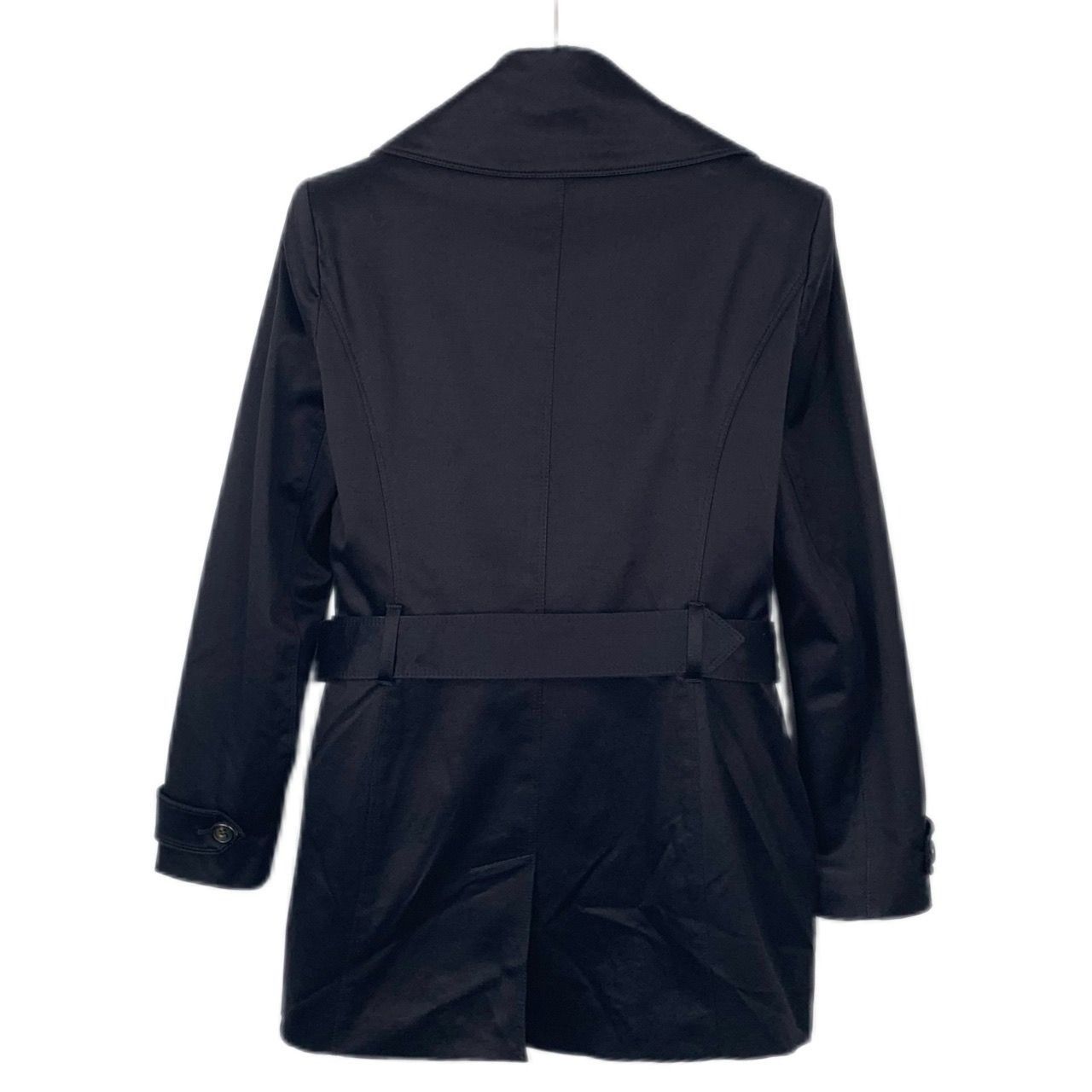 Burberry Burberry London Womens Black Double-Breasted Trench Coat Wit Size S / US 4 / IT 40 - 8 Thumbnail