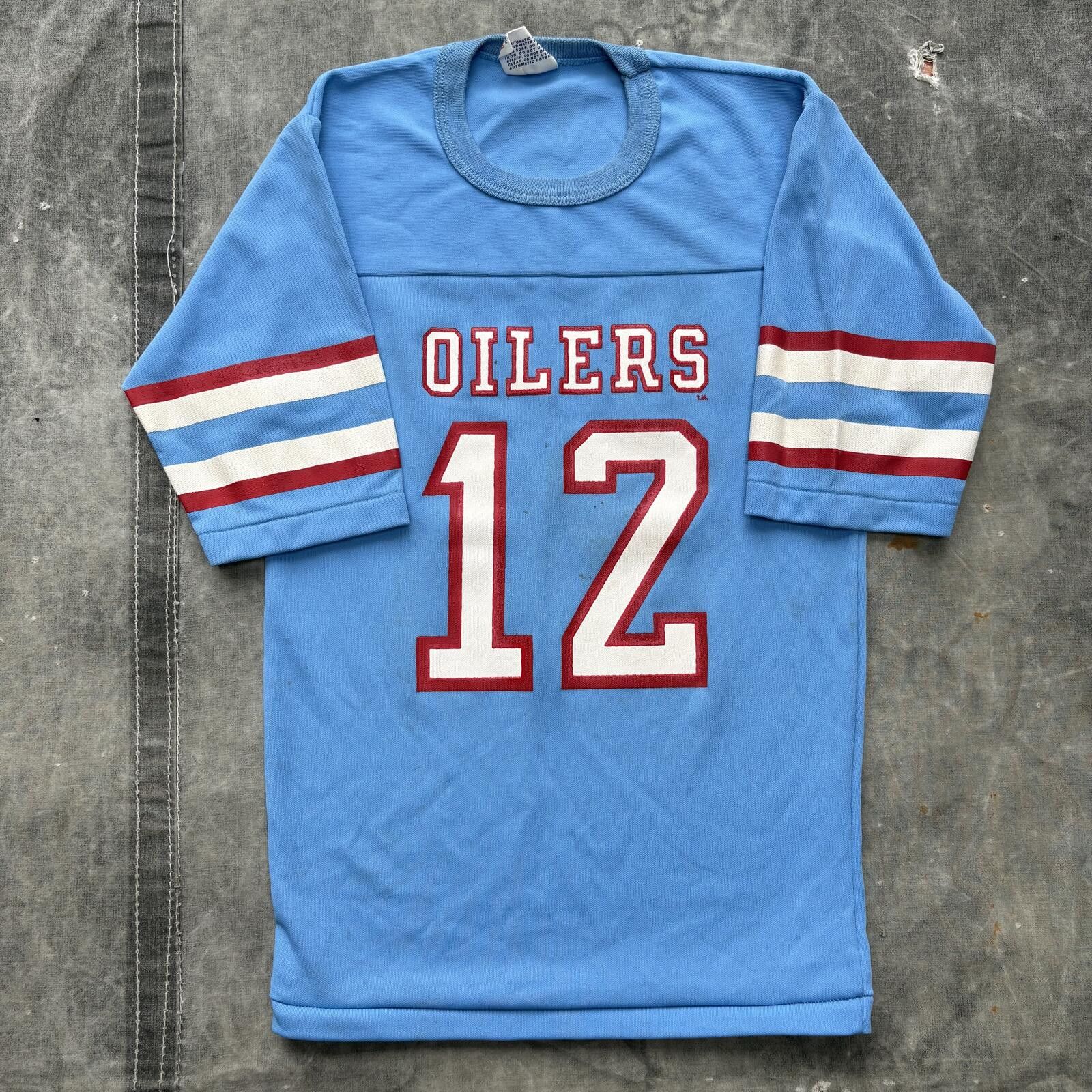NFL Vintage 80s Houston Oilers NFL #12 Duke Football Jersey Size US XS / EU 42 / 0 - 1 Thumbnail