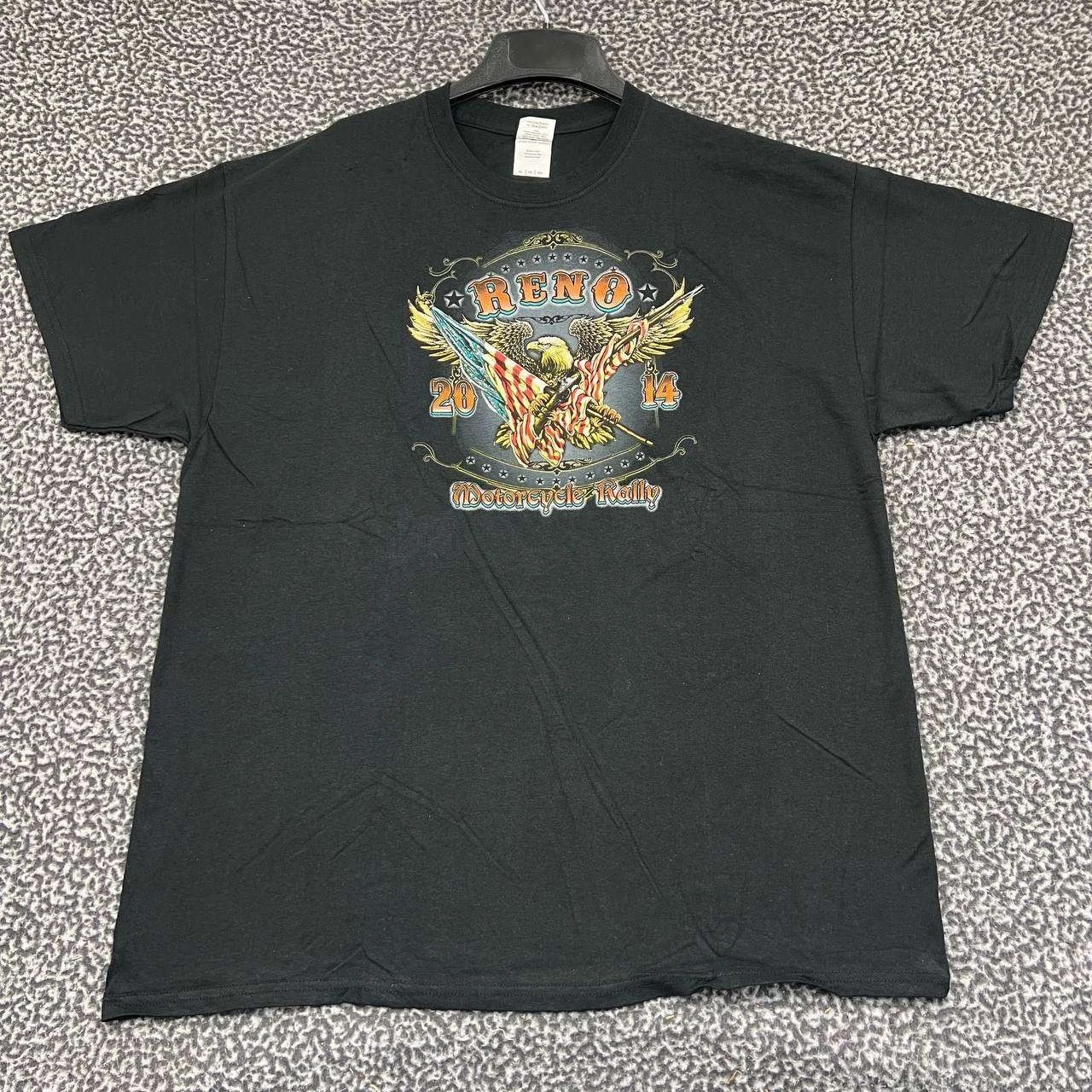 Gildan Vintage Reno Motorcycle Rally Shirt Men XL Short Sleeve New Size US XL / EU 56 / 4 - 2 Thumbnail