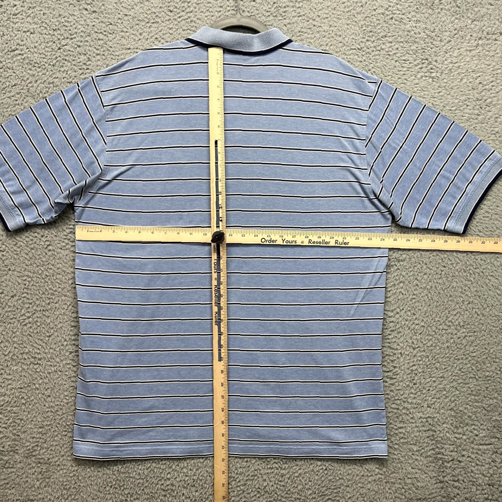 Vintage VINTAGE Augusta National Masters Polo Shirt Mens XL Blue Stripe Logo Augusta National Hong Kong Polo Shirts Size US XL / EU 56 / 4 - 6 Thumbnail