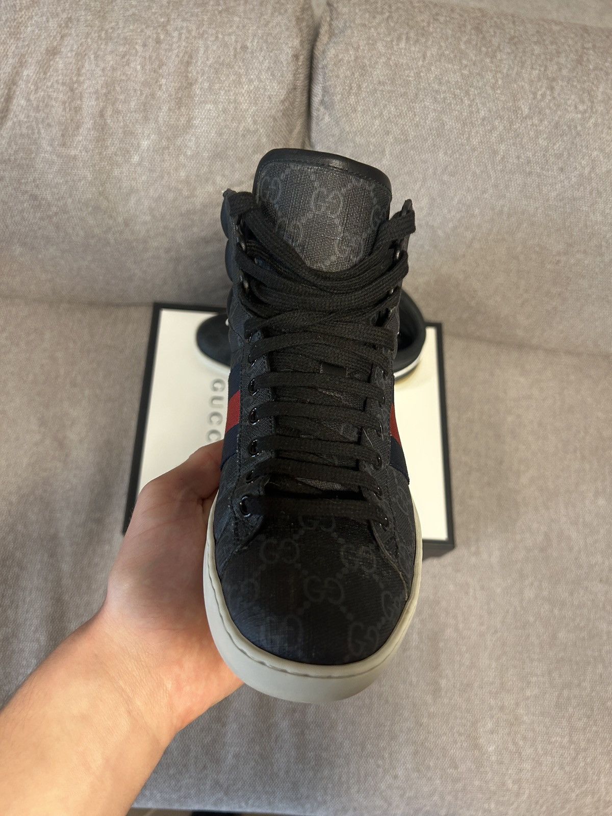 Gucci Gucci Ace GG High Top Size US 6 / EU 39 - 4 Thumbnail