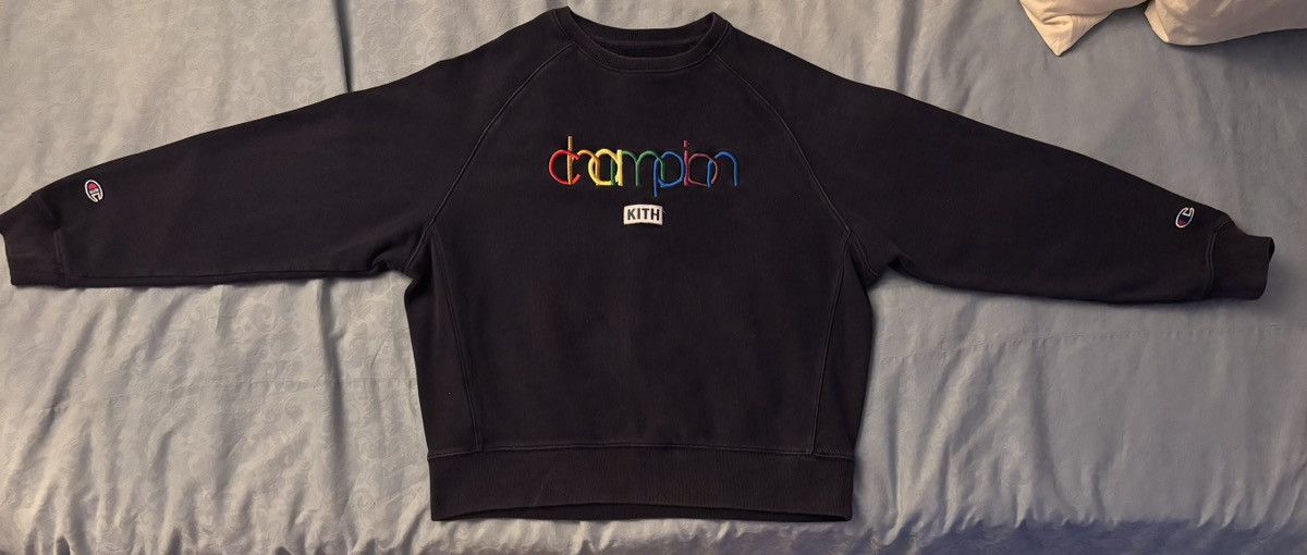 Champion × Kith Champion Kith Blue Crewneck With Double Embroidered Logo Size US M / EU 48-50 / 2 - 4 Thumbnail