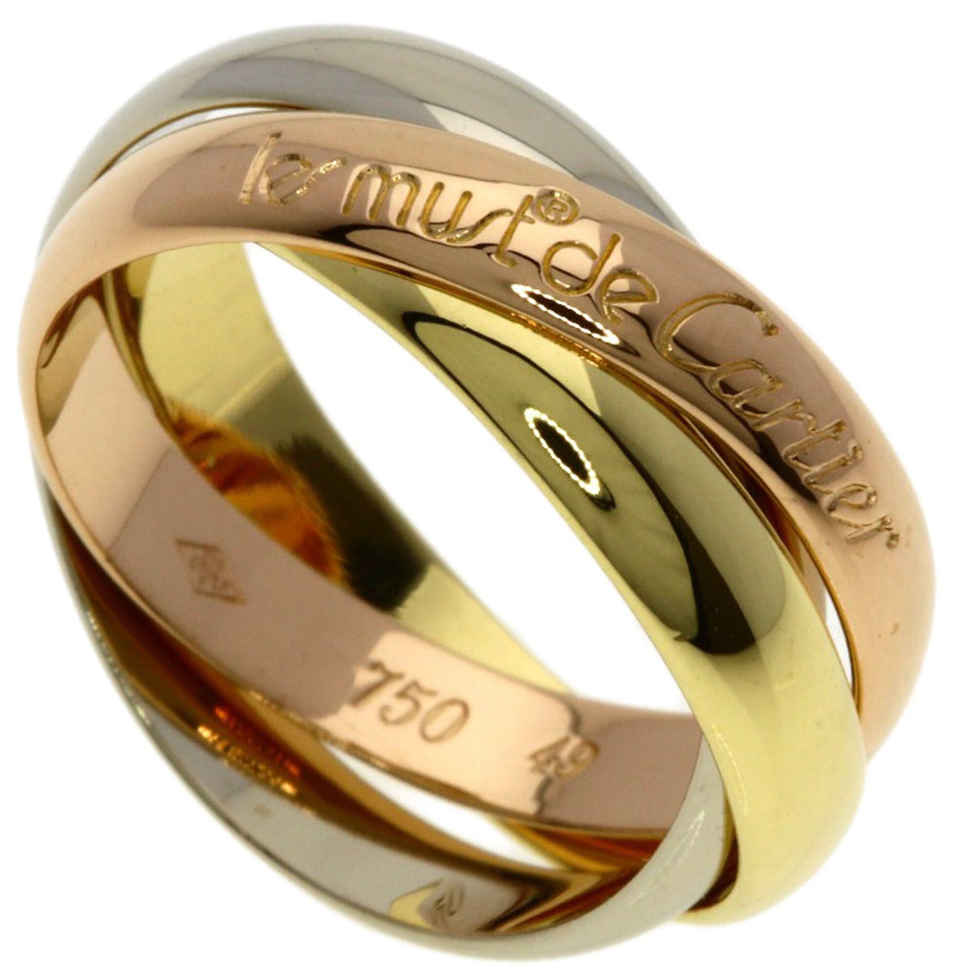 Cartier Cartier Trinity #49 Ring - 18K Yellow Gold/18K White Pink Gold Women's CARTIER Size ONE SIZE - 1 Thumbnail