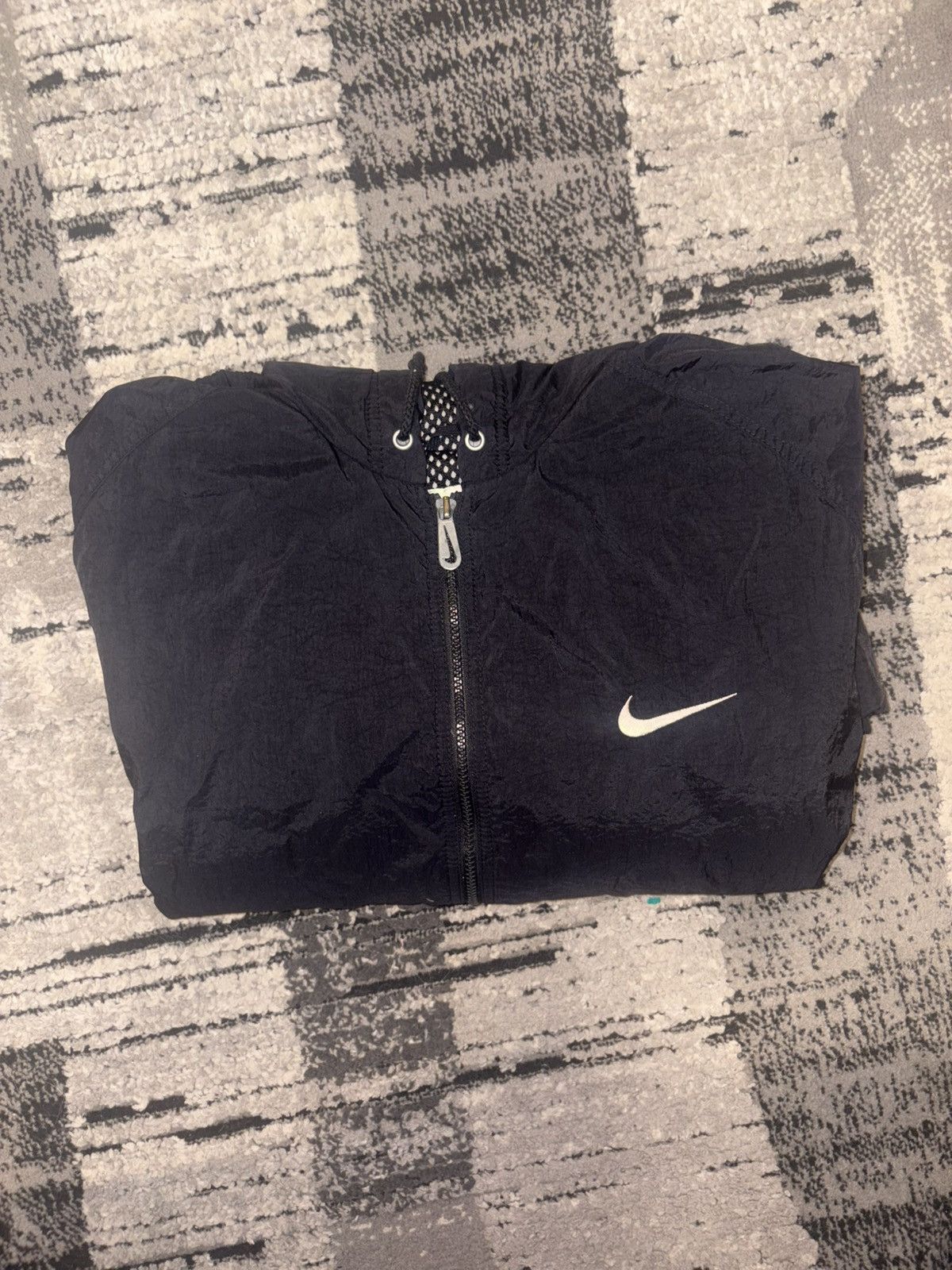 Nike Vintage 90s Nike "Big Swoosh" Hooded Windbreaker Jacket Size US XL / EU 56 / 4 - 13 Thumbnail