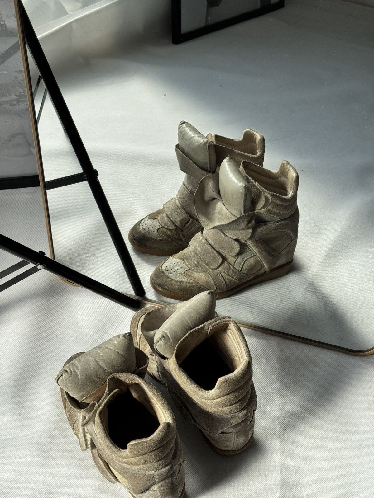 Isabel Marant Authentic Isabel Marant Etoile Bekett sneakers Suede Wedge Size US 7 / IT 37 - 2 Thumbnail