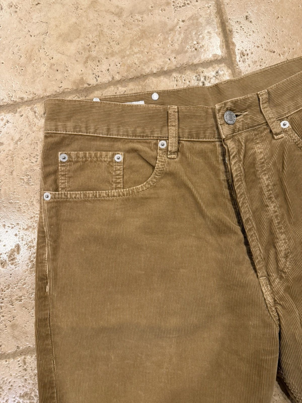 Dries Van Noten Dries Van Noten Corduroy Light Brown Pants Size US 33 - 4 Thumbnail