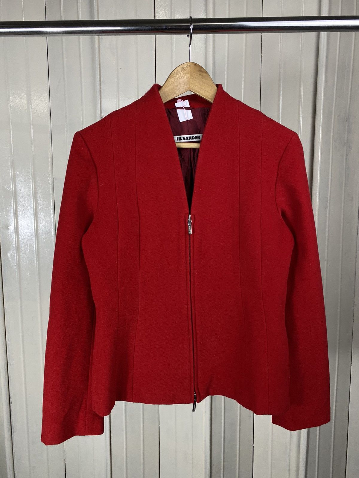 Jil Sander Archive Jil Sander Minimal Zip Jacket Wool Size 36R - 1 Thumbnail