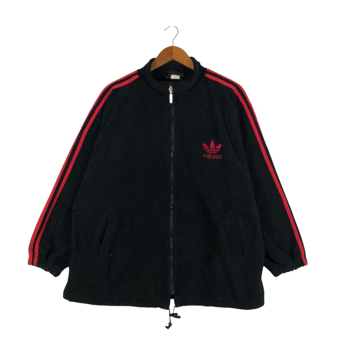 Adidas ADIDAS Nice Black Full Zip Fleece Sweater Size US M / EU 48-50 / 2 - 1 Thumbnail