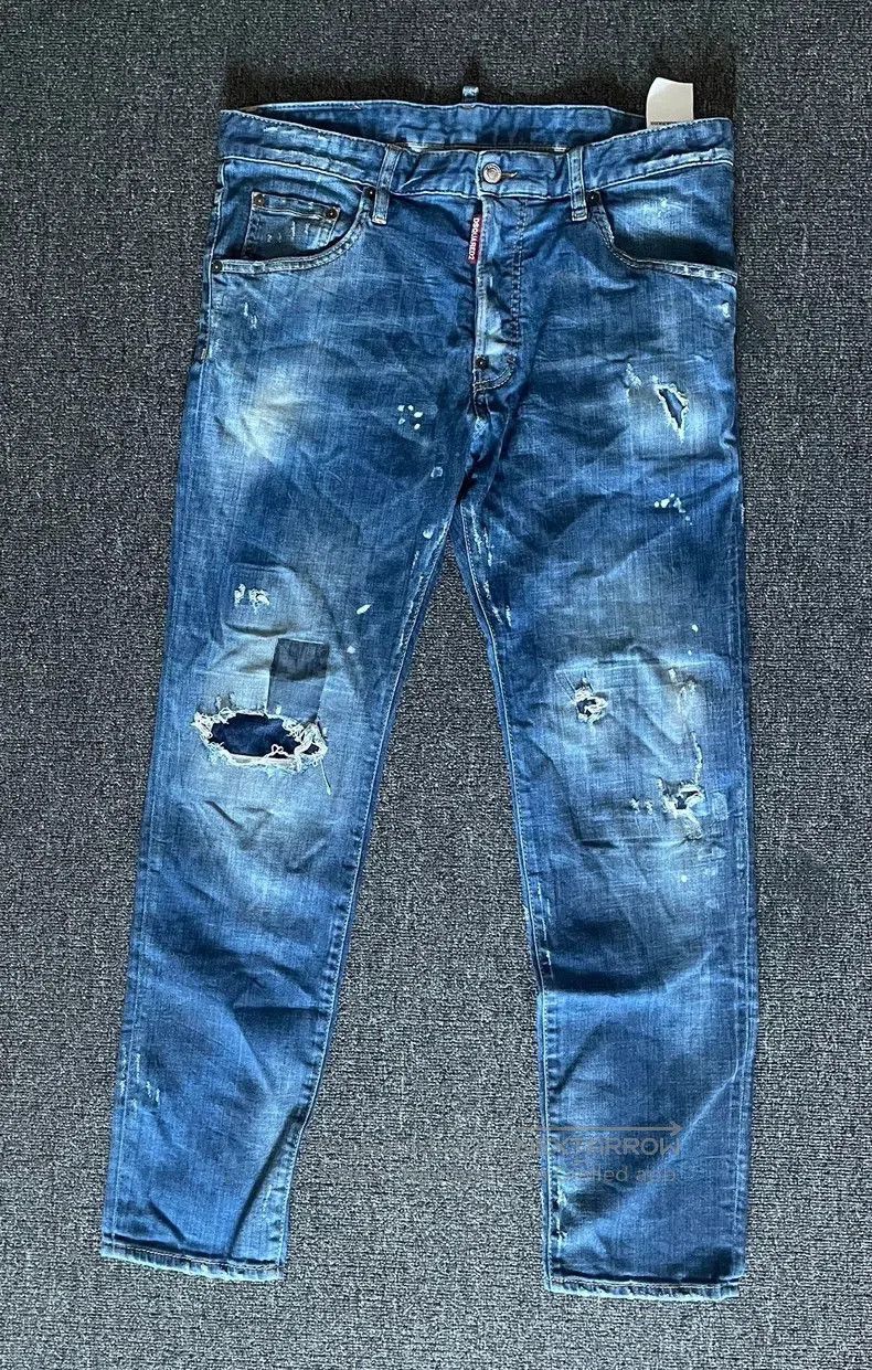 Dsquared2 Dsquared2 Blue Distressed Denim Jeans. Size US 36 / EU 52 - 1 Thumbnail