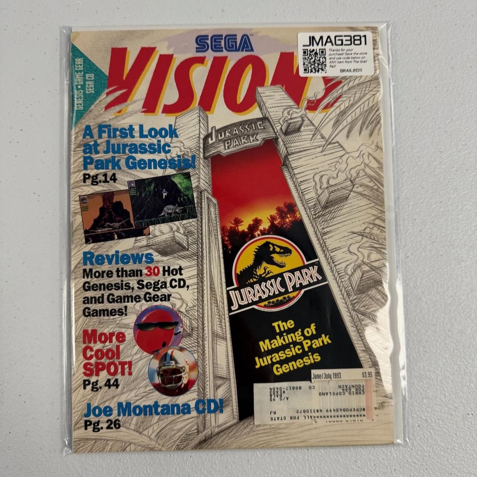 Designer Vtg 1993 Sega Visions Magazine Genesis June July Cool Spot Size ONE SIZE - 10 Thumbnail