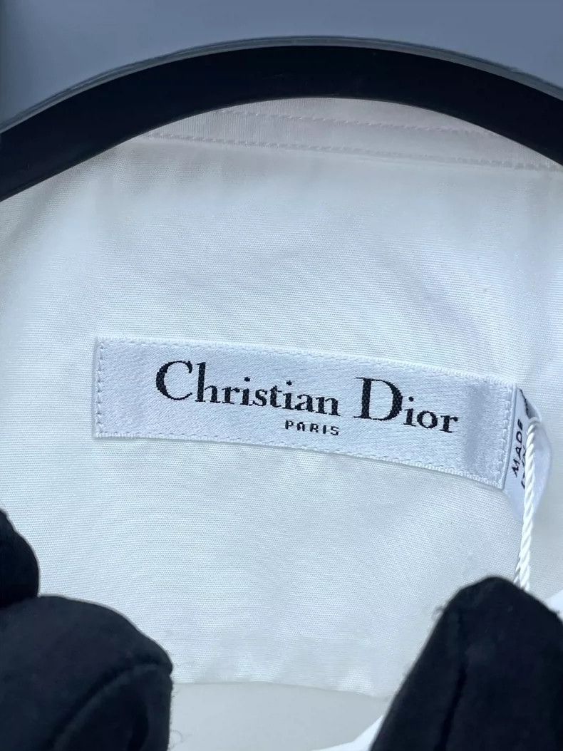 Dior Dior Embroidered bee mesh transparent stitching shirt 2504- Size XXS / US 00 / IT 34 - 5 Thumbnail