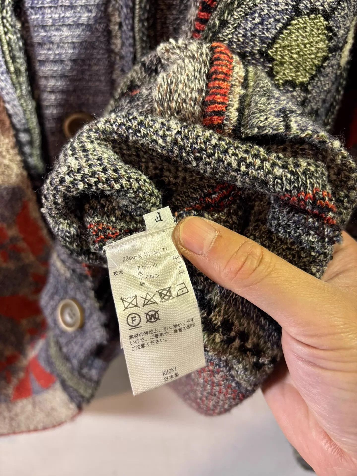 Other khoki 23AW Oversized Patterned Sweater 99% New Size US M / EU 48-50 / 2 - 8 Thumbnail