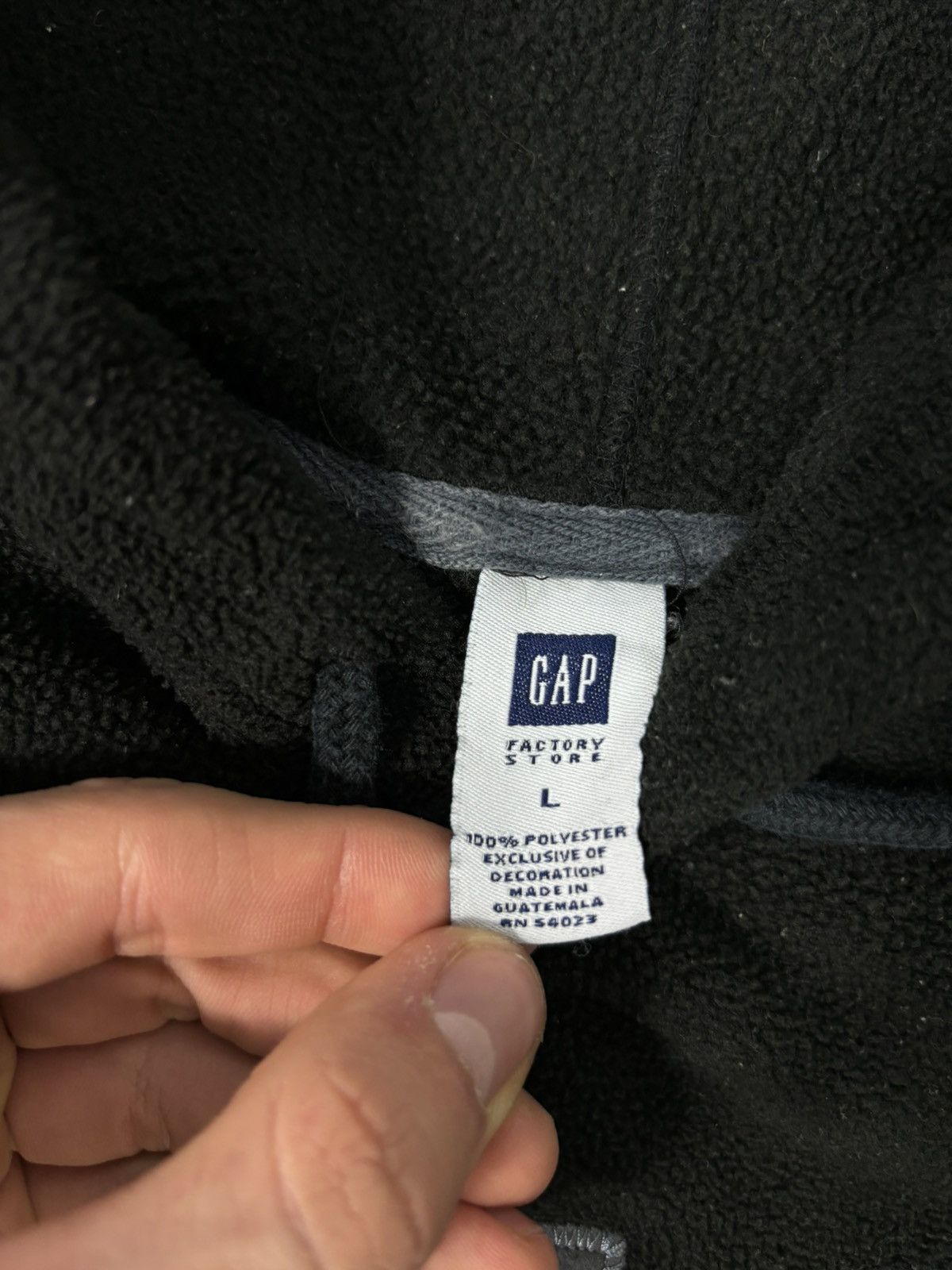 Gap × Japanese Brand × Vintage Vintage GAP Boxy Fleece Hoodie Embroidered Logo Hip Hop Size US L / EU 52-54 / 3 - 8 Thumbnail