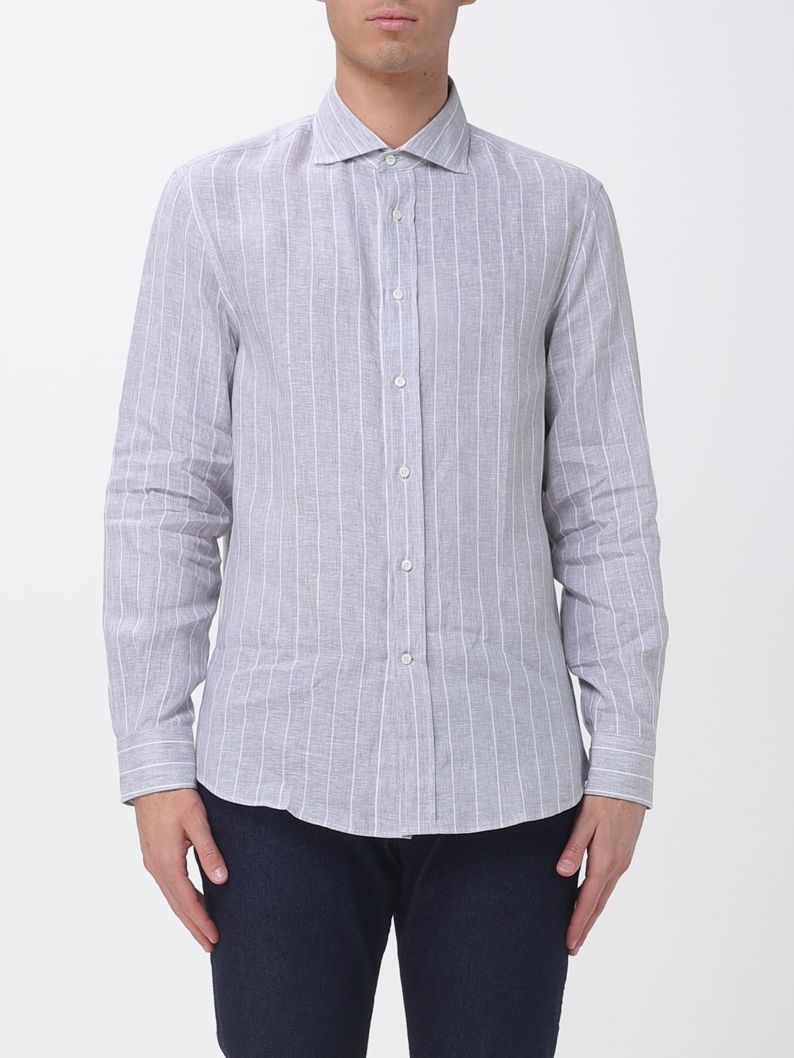 Brunello Cucinelli Brunello Cucinelli Shirt Men Pearl Size US L / EU 52-54 / 3 - 1 Thumbnail