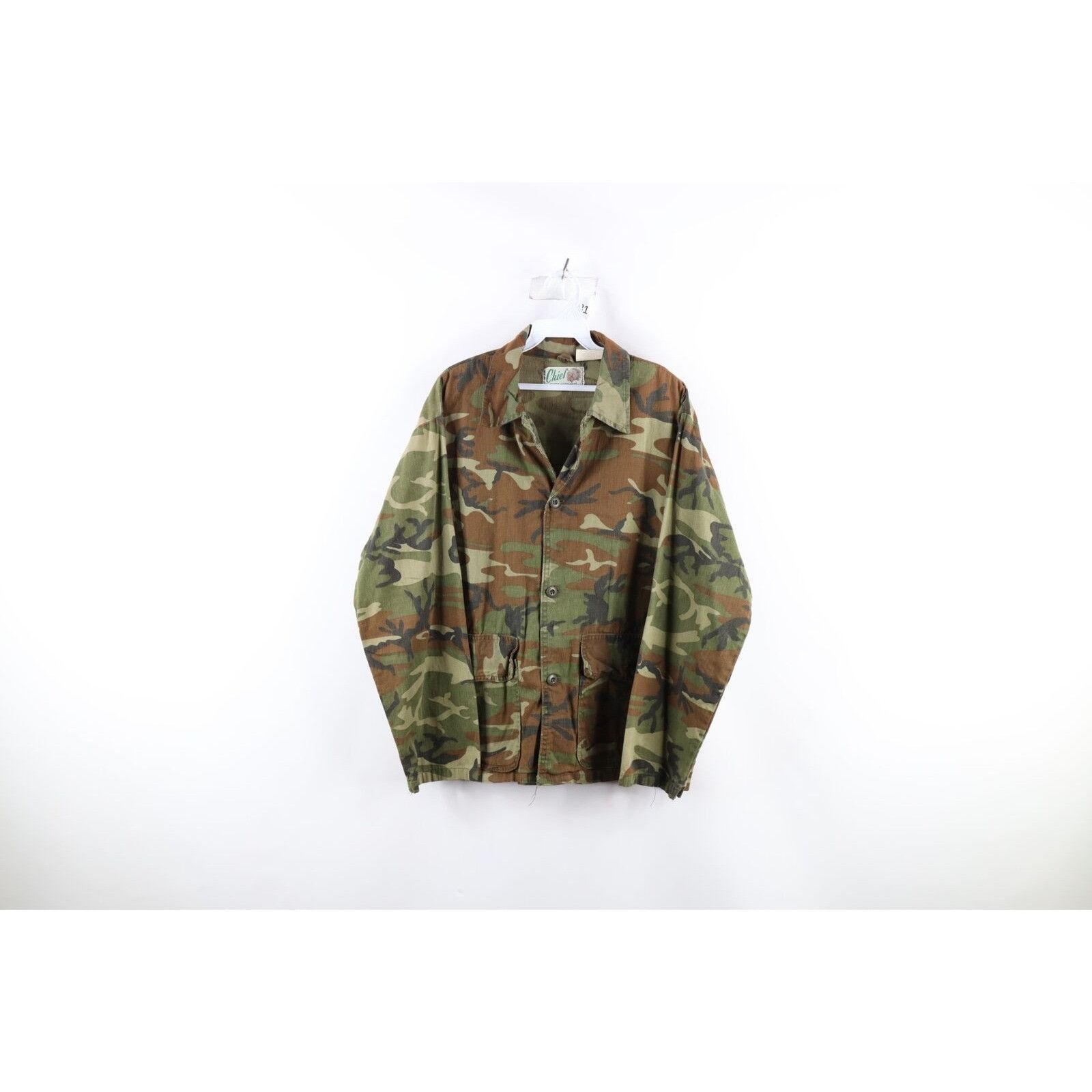 Vintage 60s 70s Streetwear Water Repellant Camouflage Jacket
