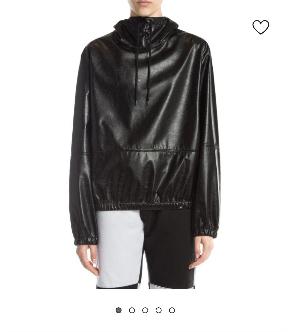 MSGM MSGM Faux leather black hoodie pullover sweatshirt 46 XS Size L / US 10 / IT 46 - 1 Thumbnail